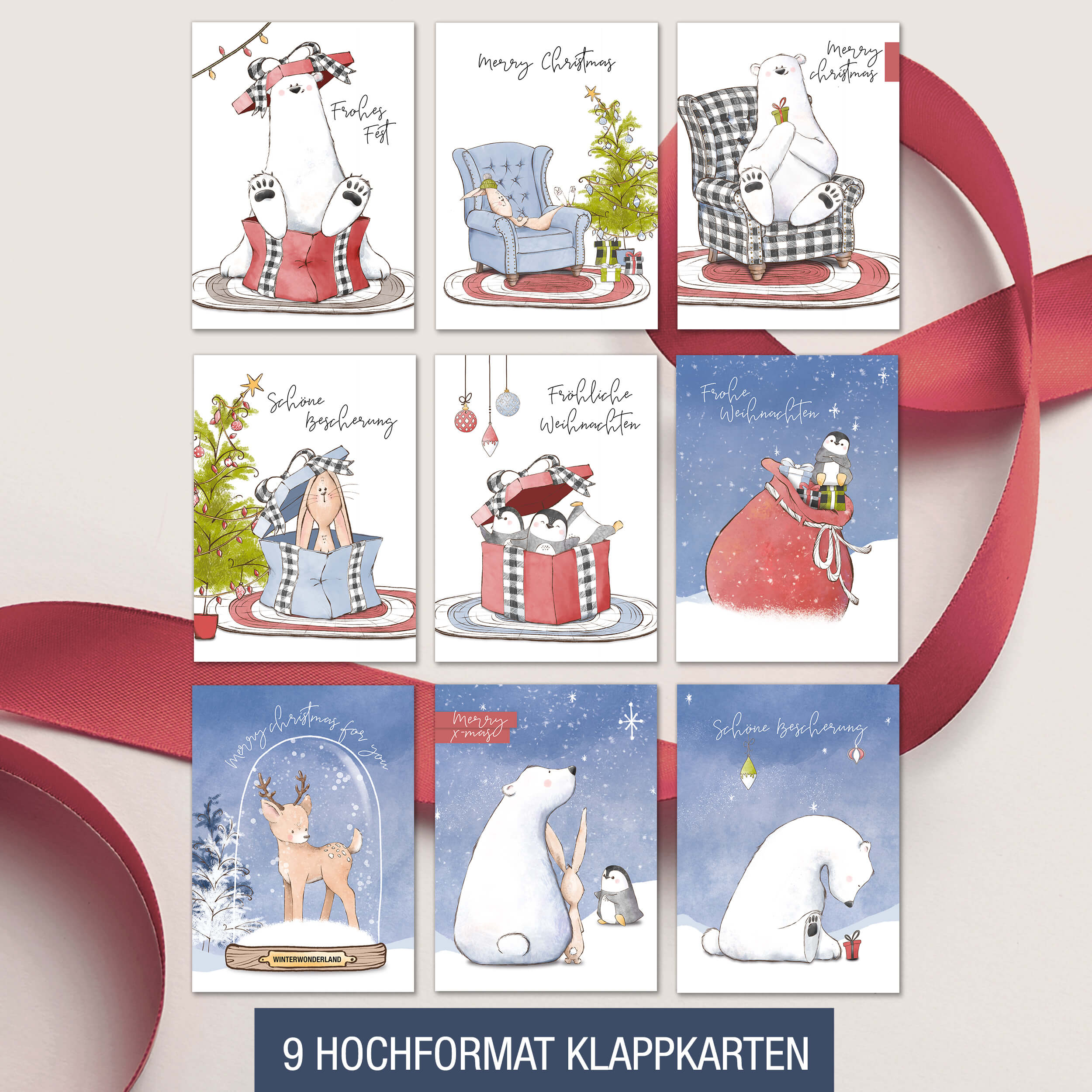 Weihnachtskarten "Tiere im Schnee" Weihnachtskarten "Tiere im Schnee"