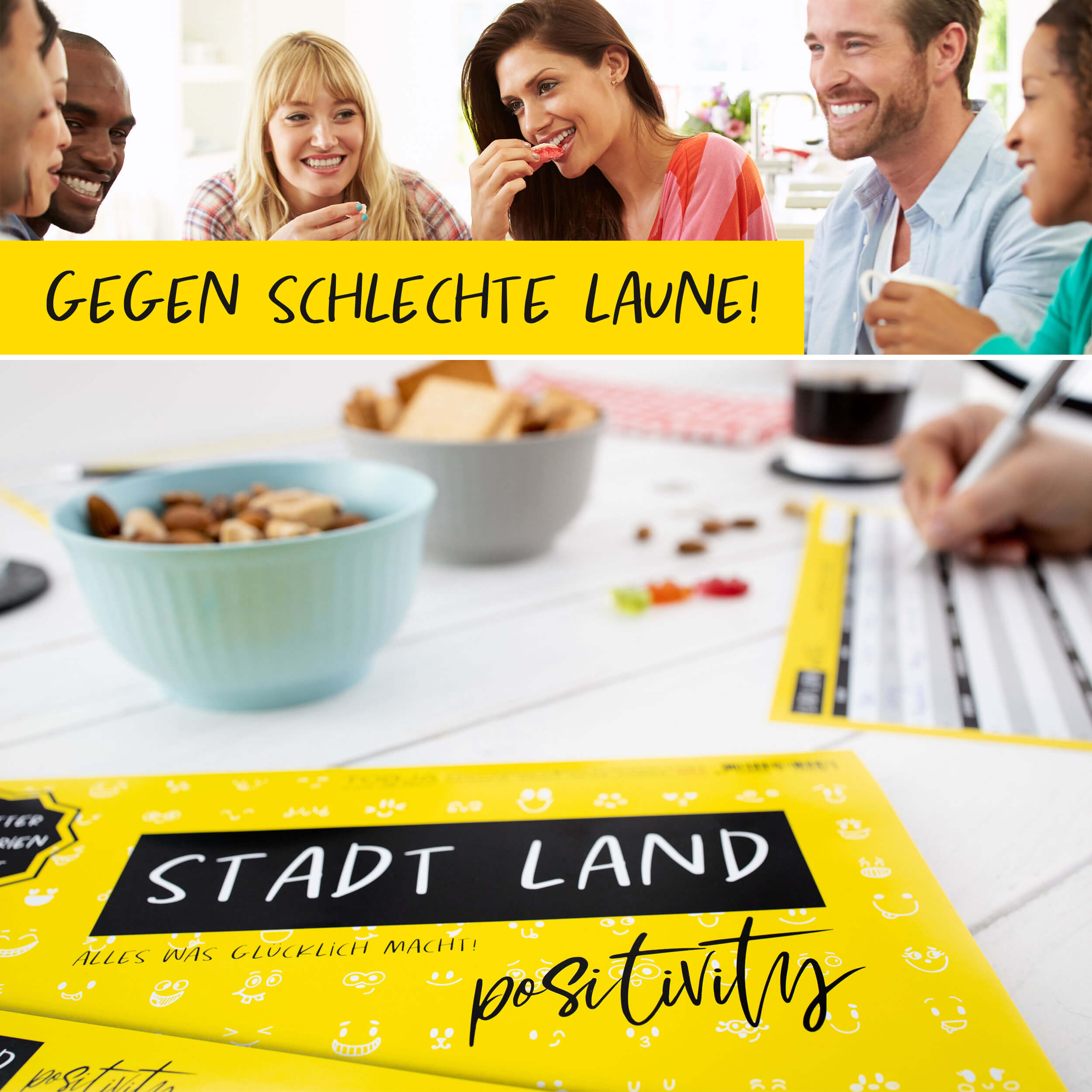 Stadt Land Positivity - Gesellschaftsspiel für die Familie