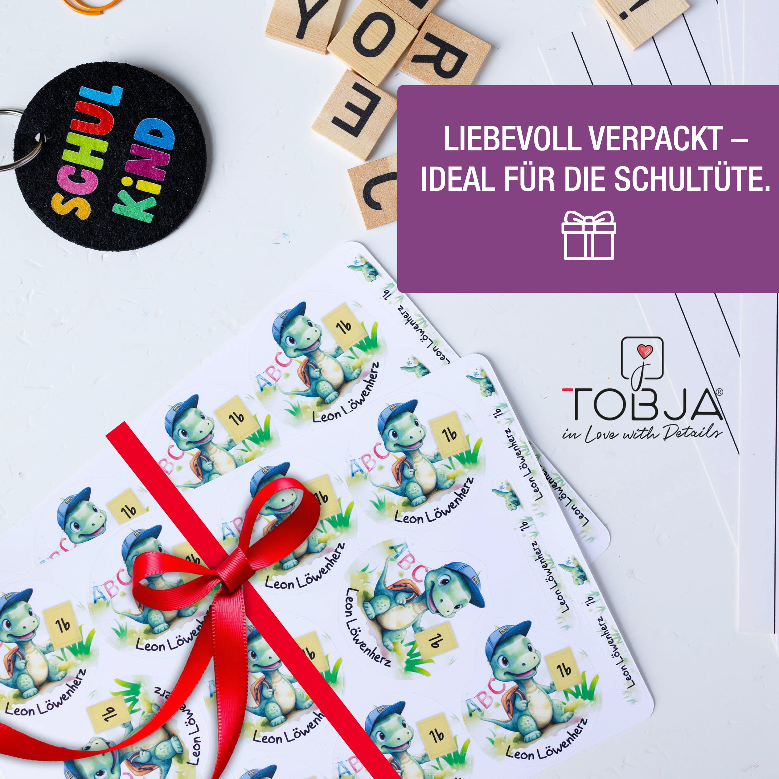 Namensaufkleber Kinder Schule personalisiert Alicorn