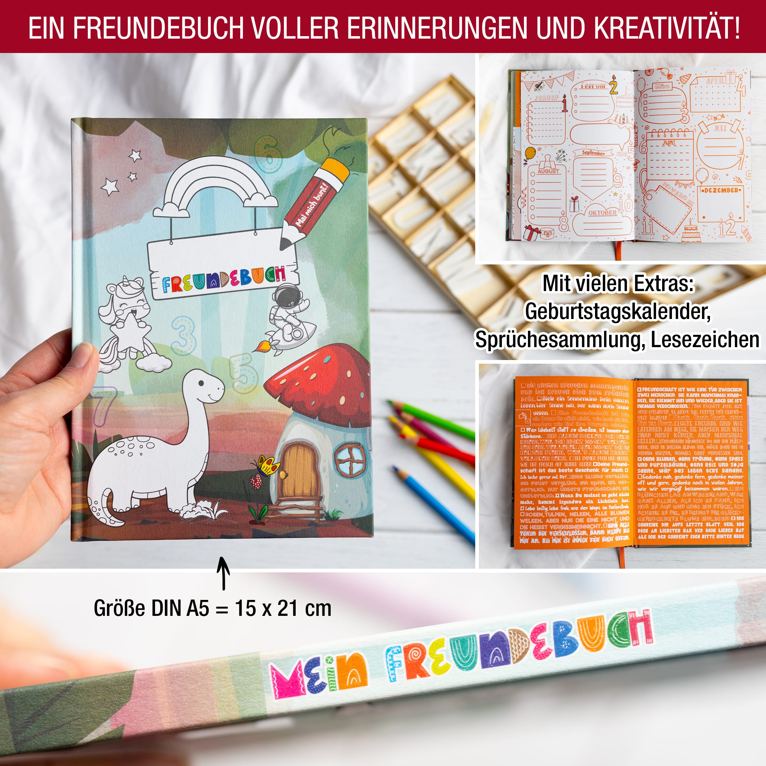 Kindergartenfreundebuch "Kunterbunt"