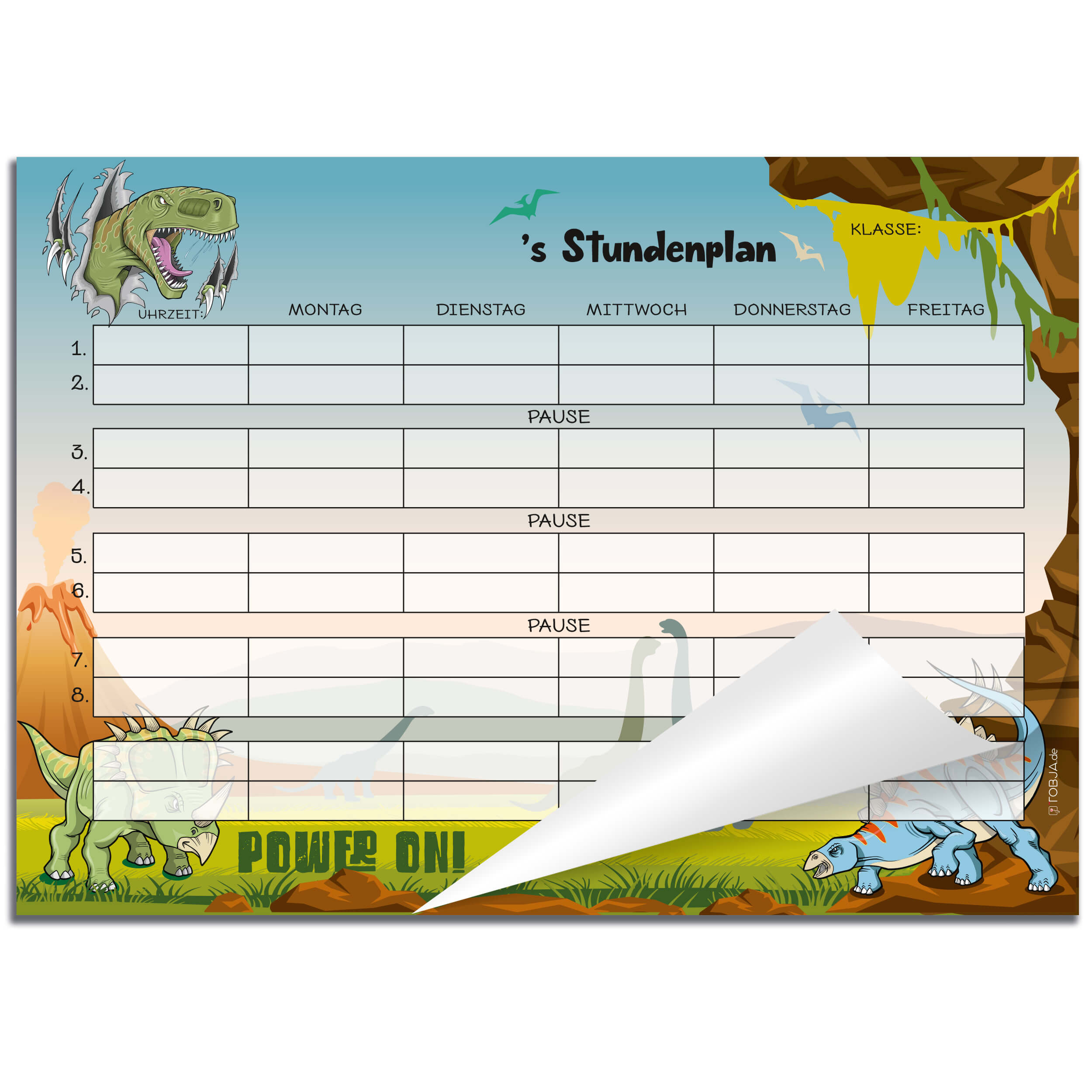 Stundenplan Block "Dinosaurier"