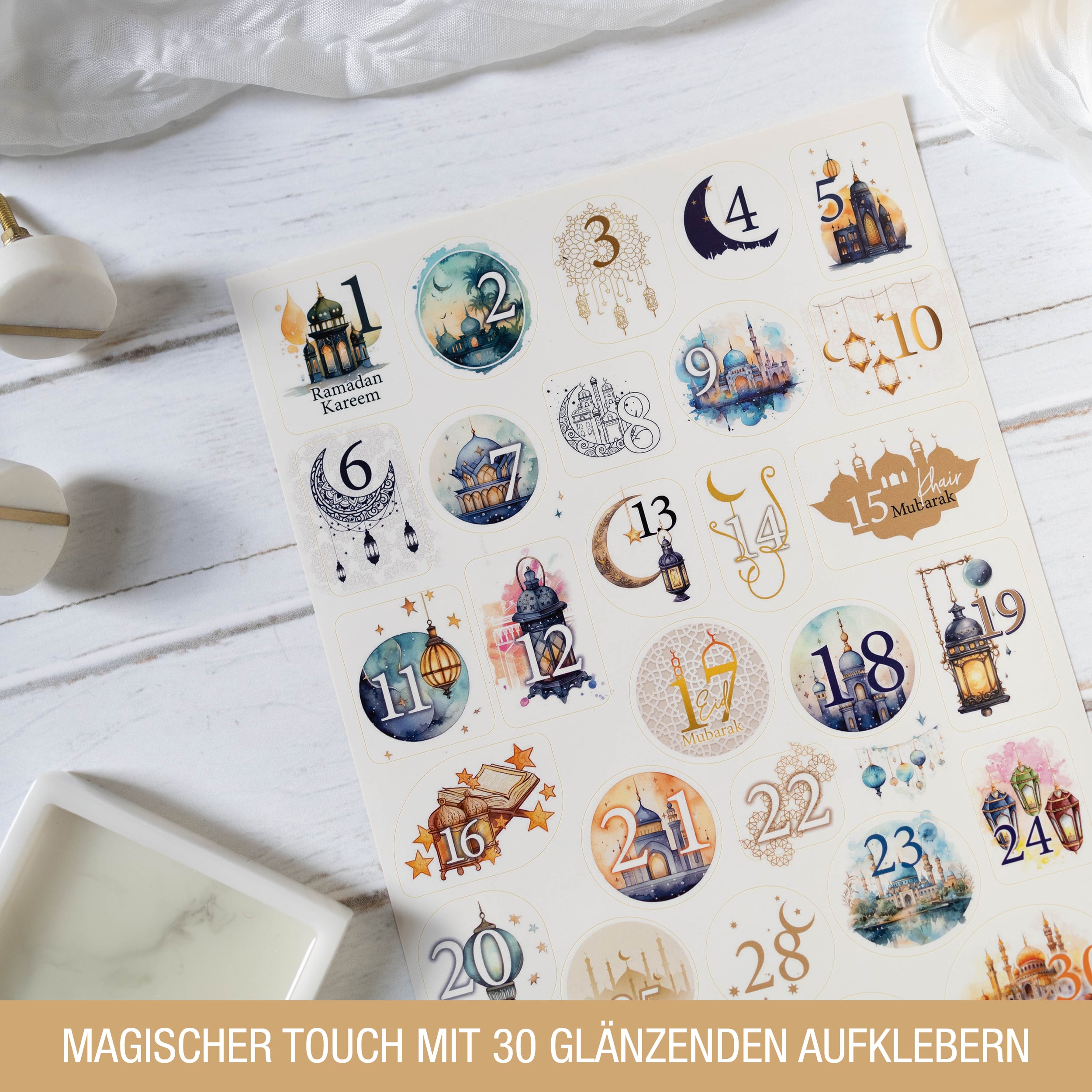 Ramadan Aufkleber Set 30x