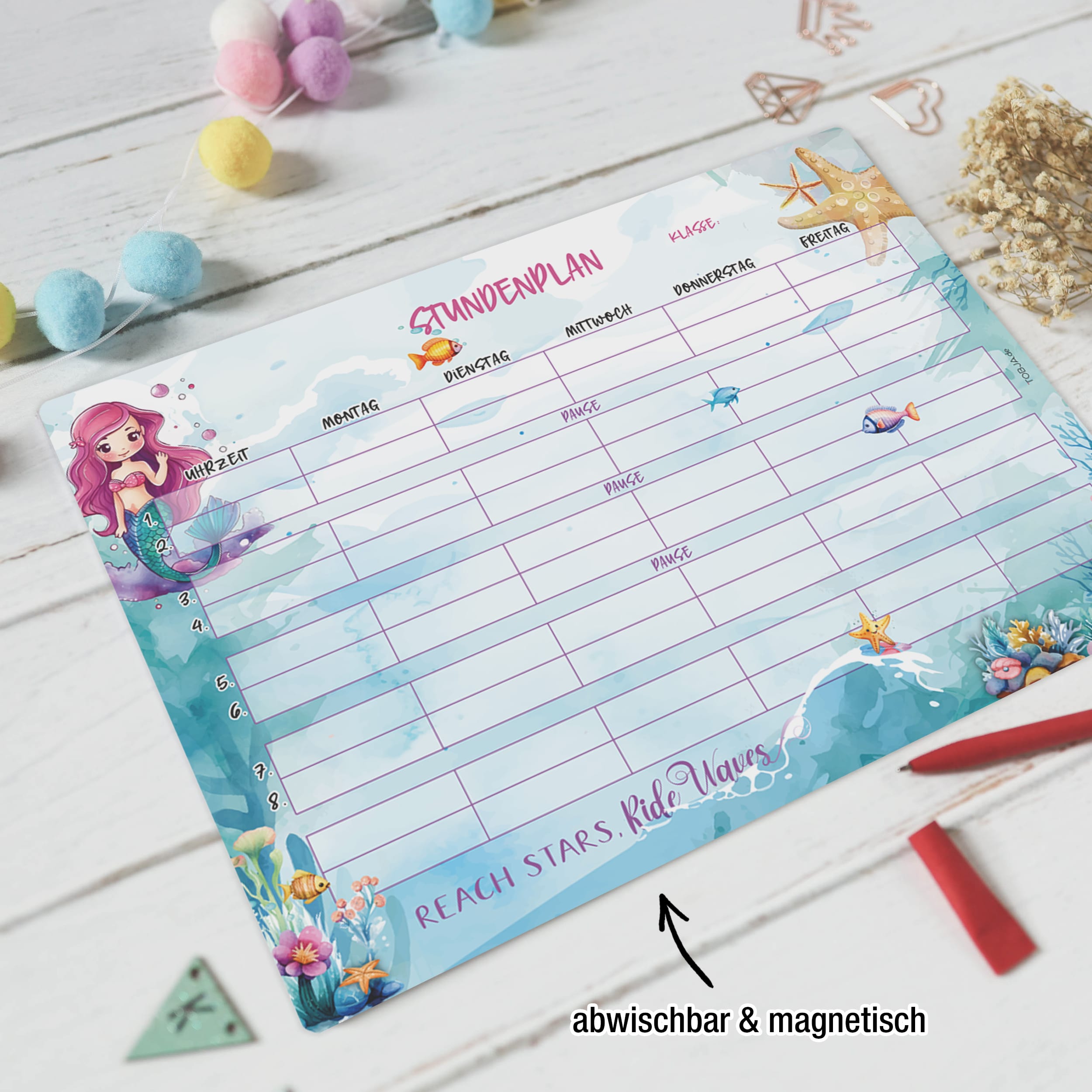 Stundenplan Meerjungfrau magnetisch