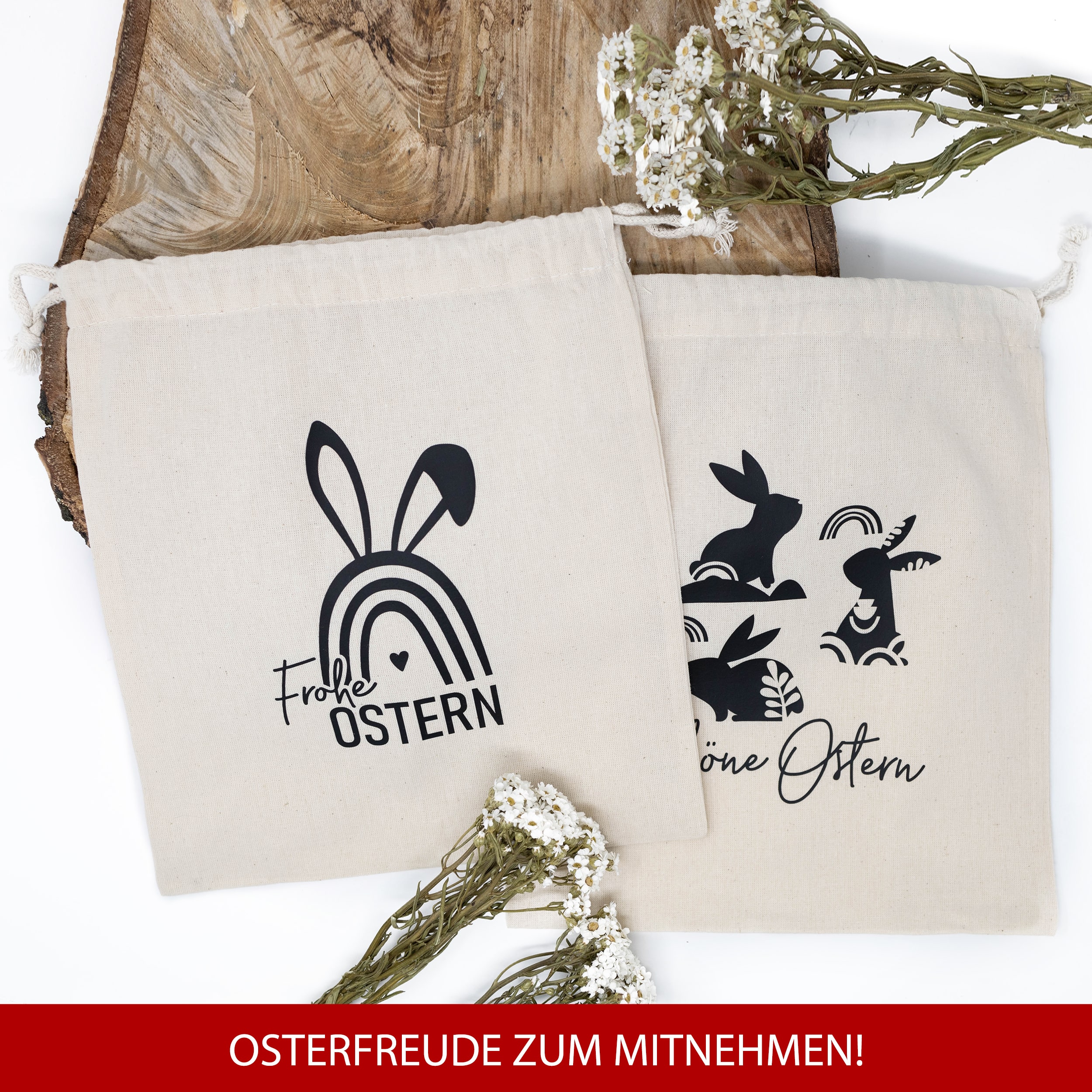 Ostern 2 Zuzieh Baumwollbeutel Set01 Ostern 2 Zuzieh Baumwollbeutel Set01
