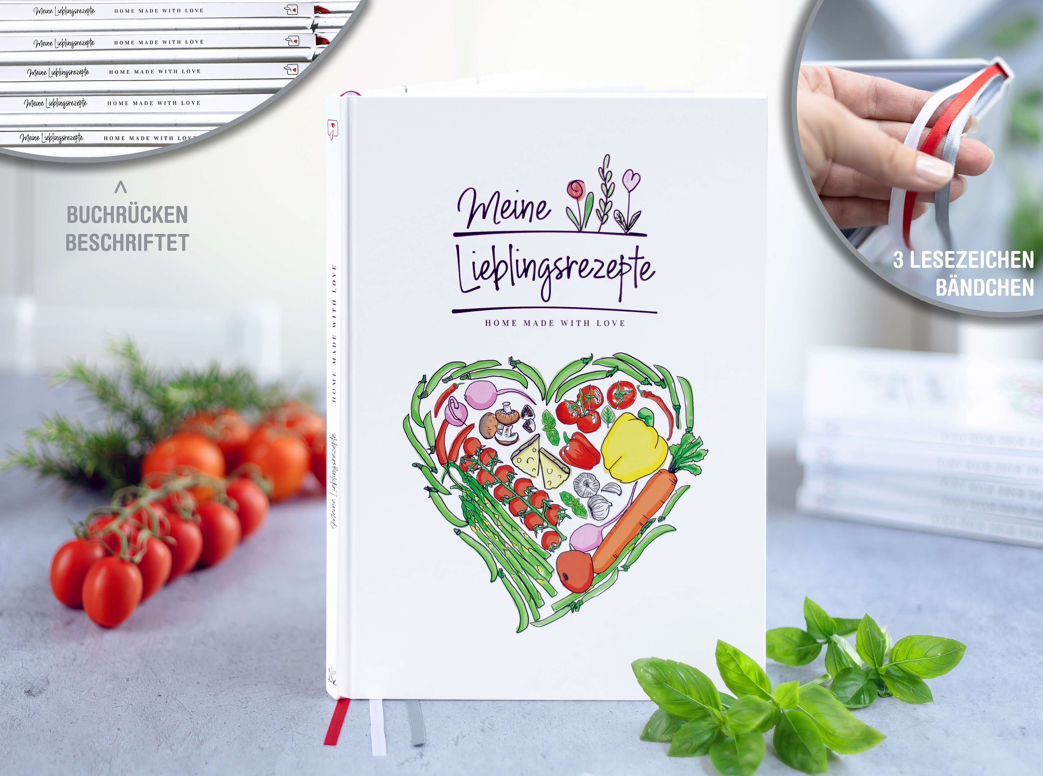 Rezeptbuch zum Selberschreiben & Selbstgestalten DIN A4