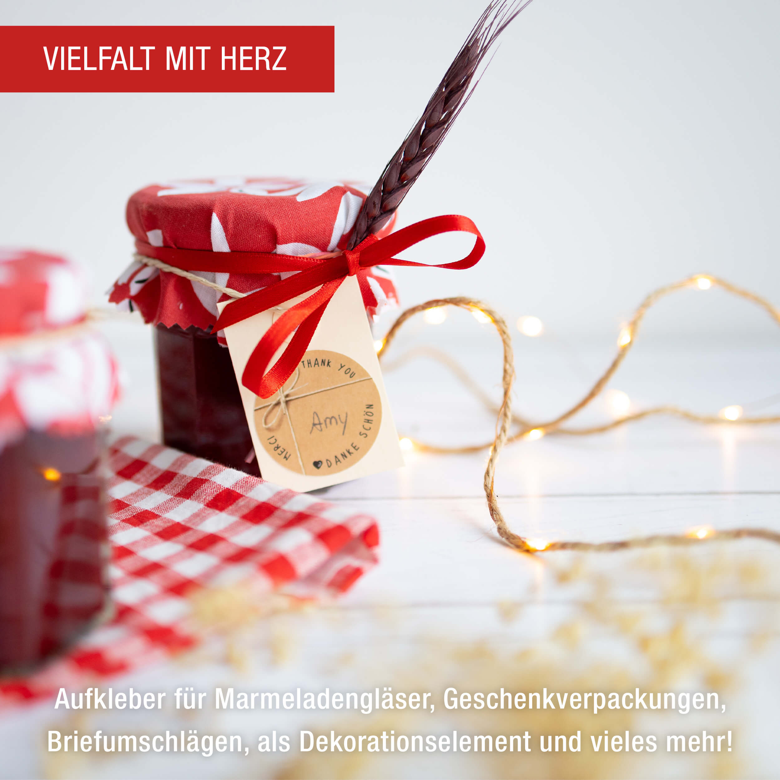 Sticker 4er-Set Bögen "Kraftpapier Design"