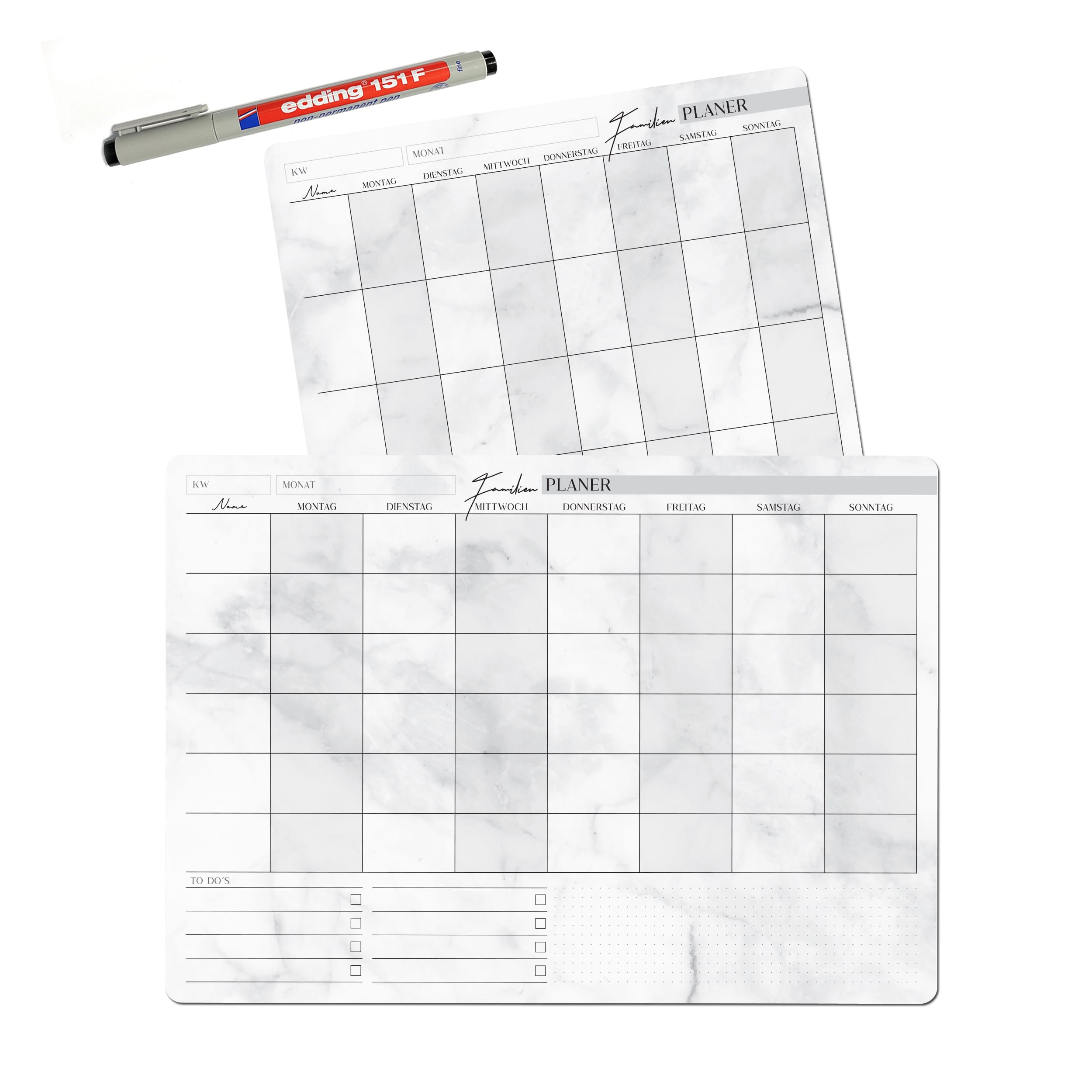 Familienplaner A3 abwischbar