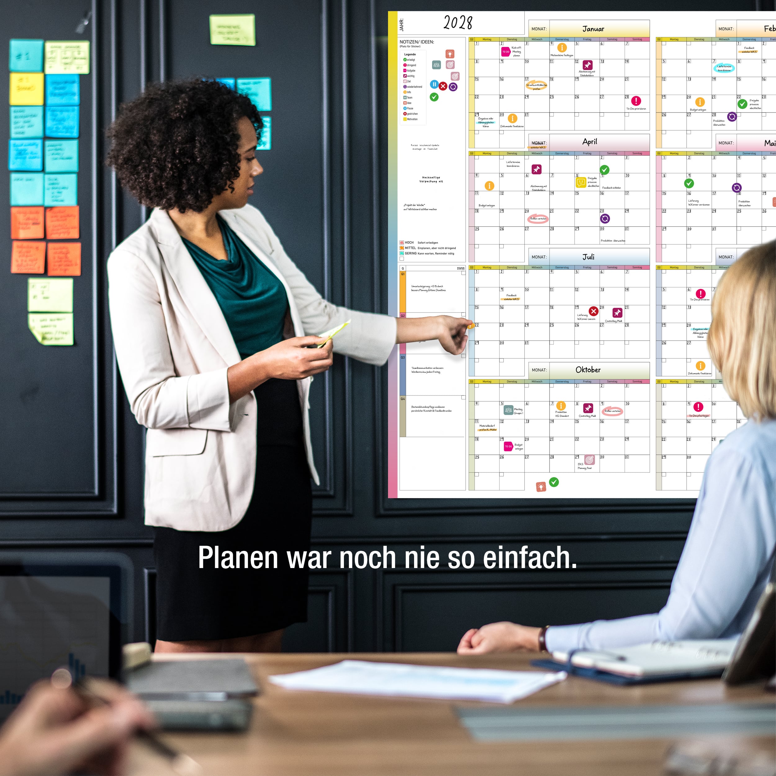 PlanMaster XL – XXL-Jahresplaner abwischbar | Whiteboard Kalender