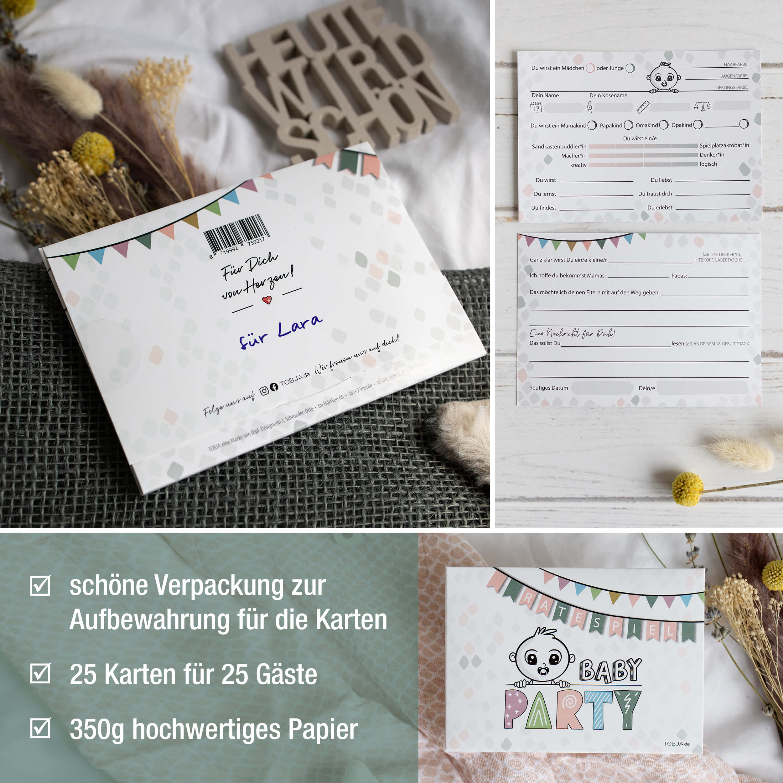 Babyparty Kartenspiel "Babyshower" Babyparty Kartenspiel "Babyshower"