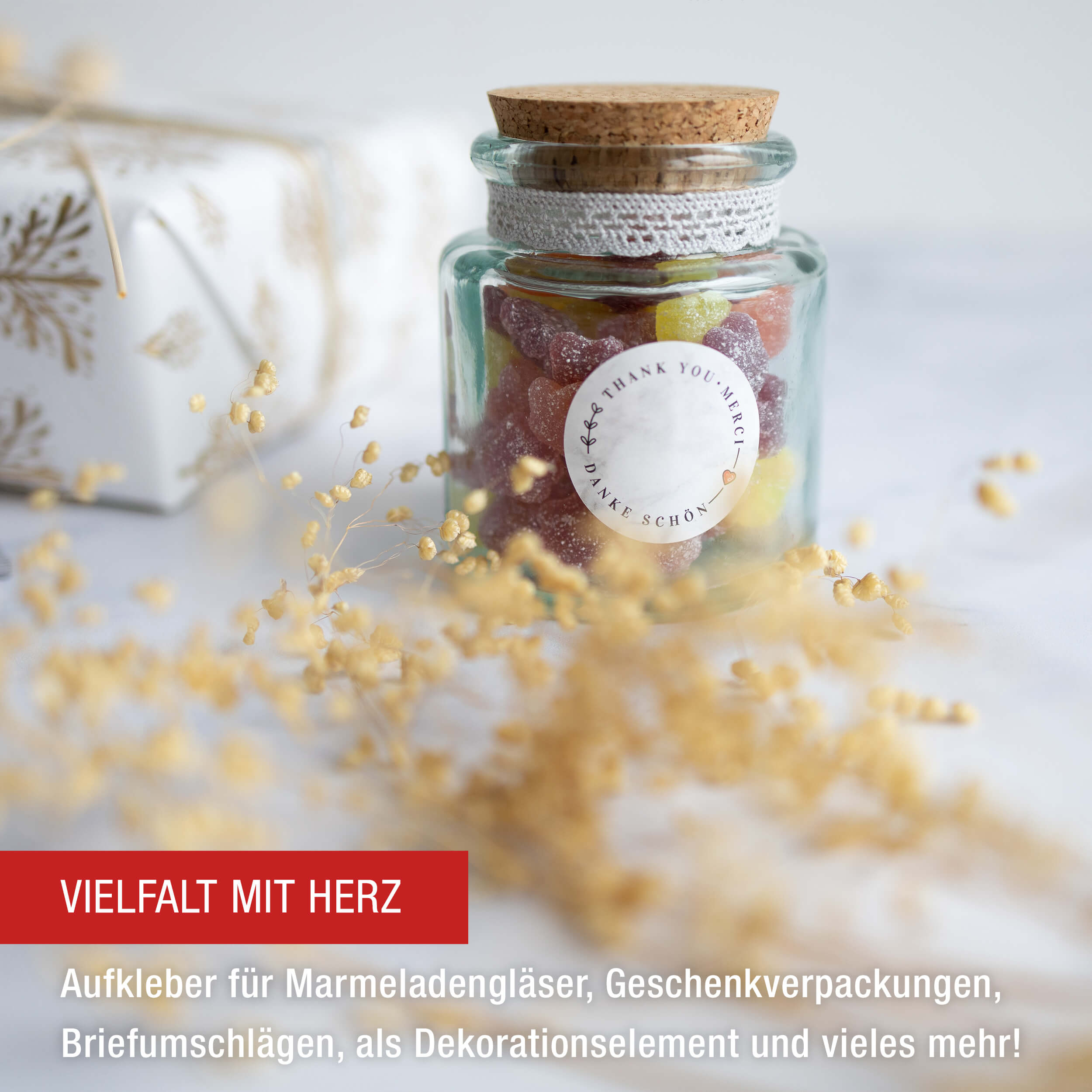 Sticker 4er-Set Bögen "Marmor Design"