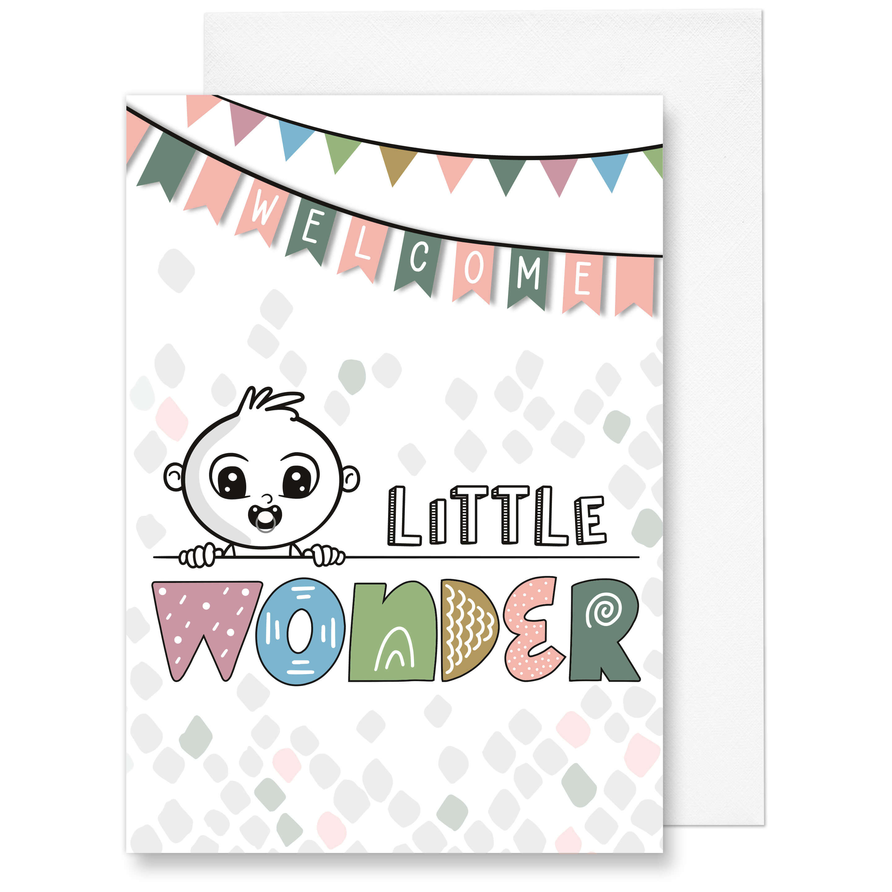 Glanzeffekt Glückwunschkarte zur Geburt