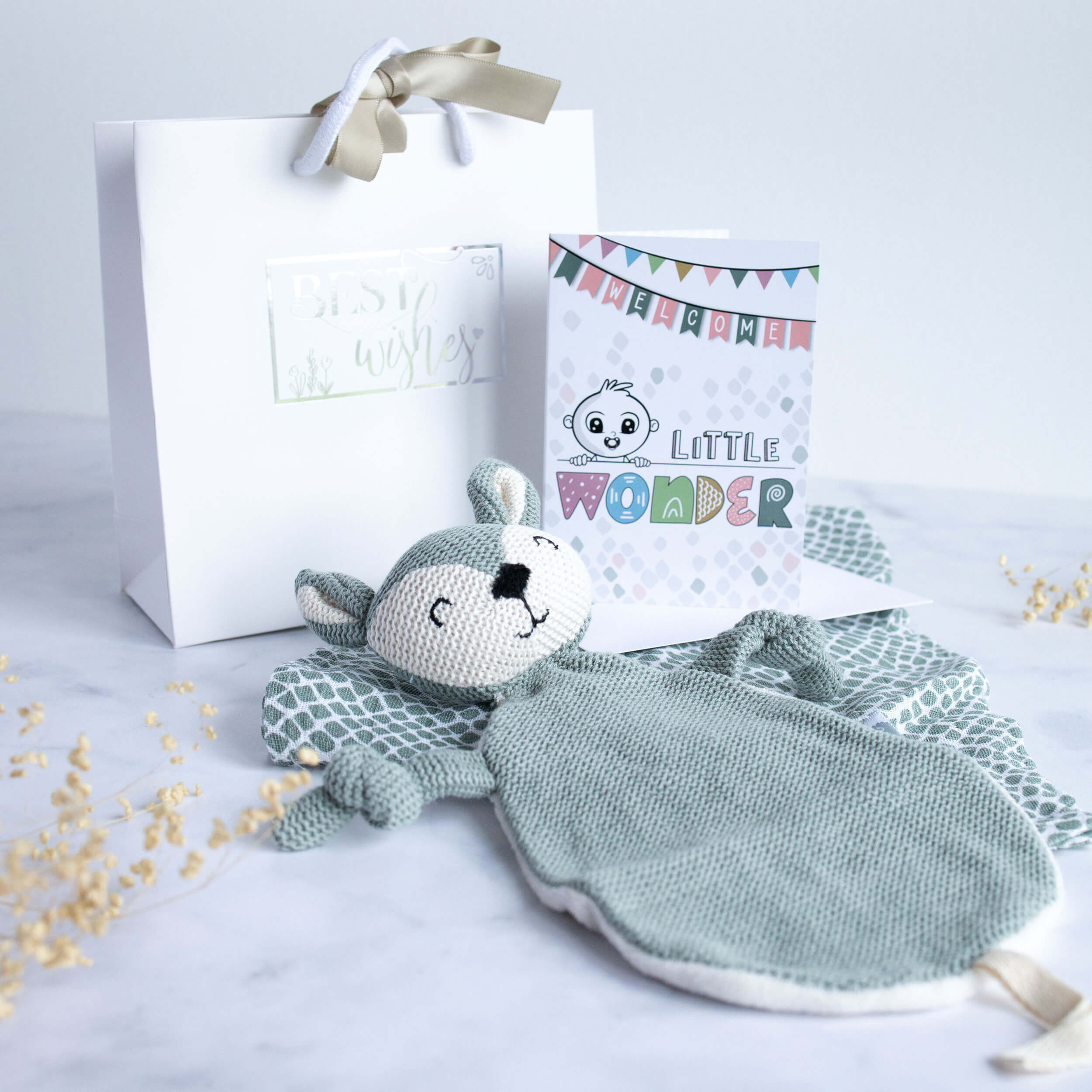 Baby Geschenkset Junge "Schnuffeltuch" Baby Geschenkset Junge "Schnuffeltuch"