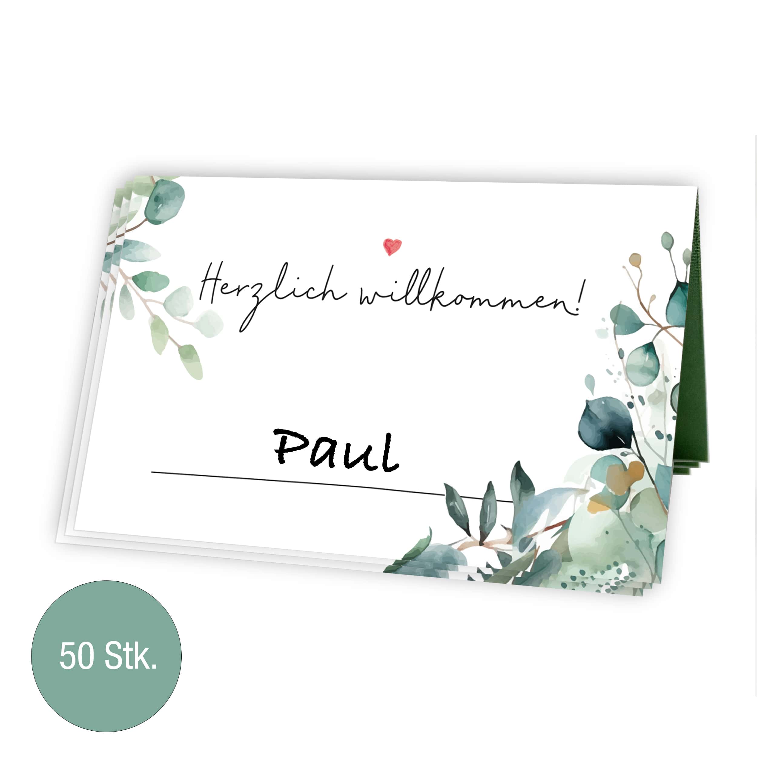 Tischkarten Hochzeit "Eukalyptus"