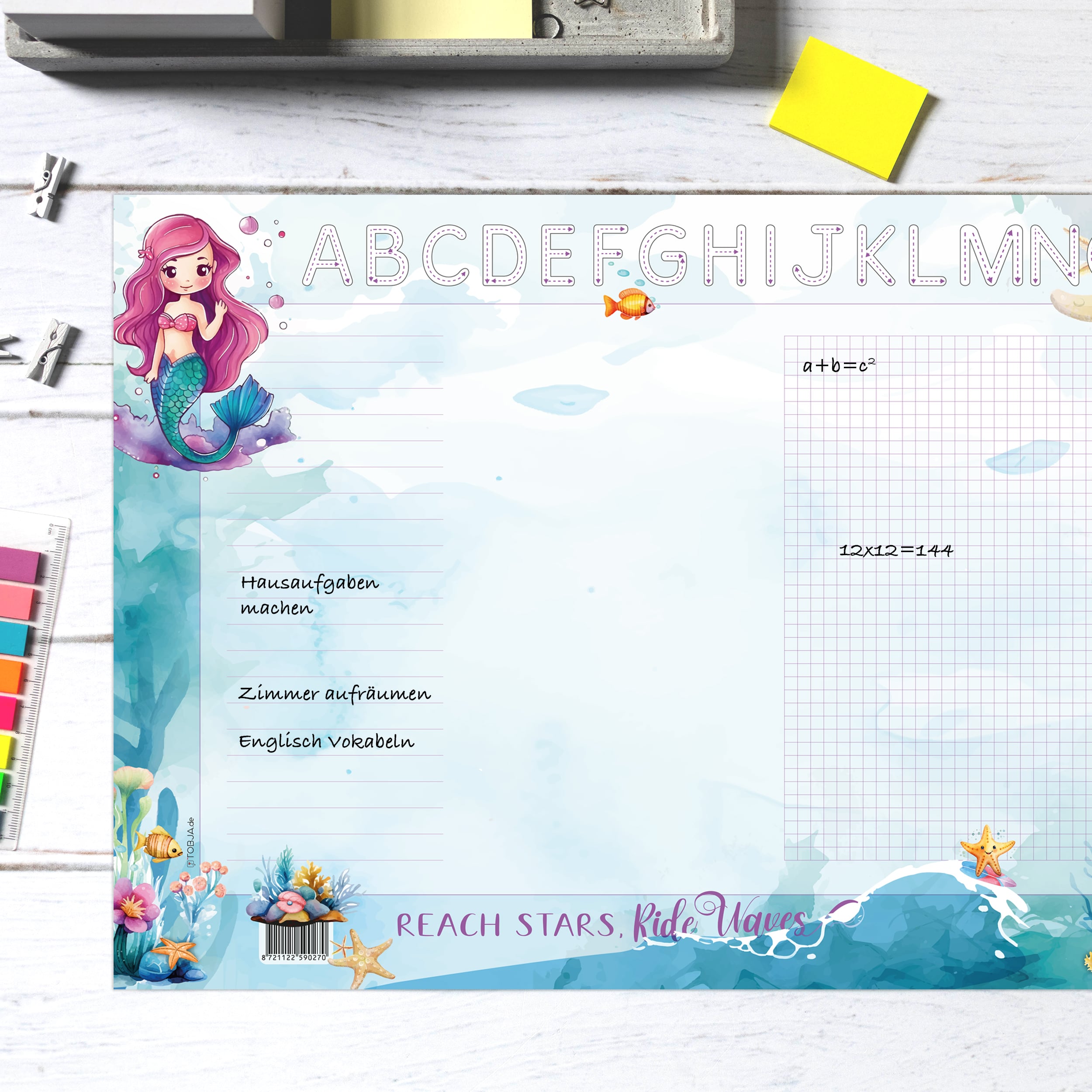 A3 Meerjungfrau Schreibtischunterlage