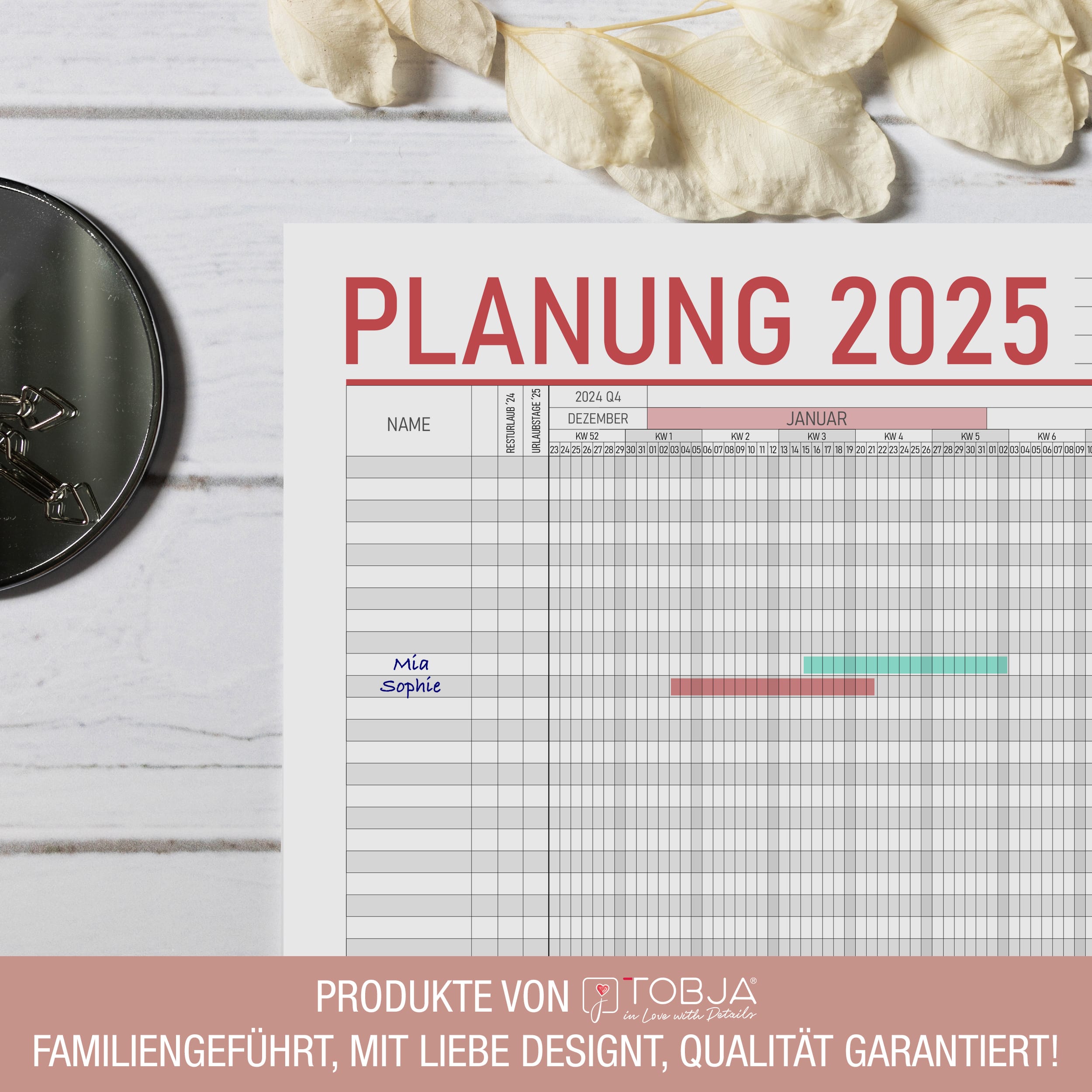 A2 Mitarbeiter- / Urlaubsplaner 2025