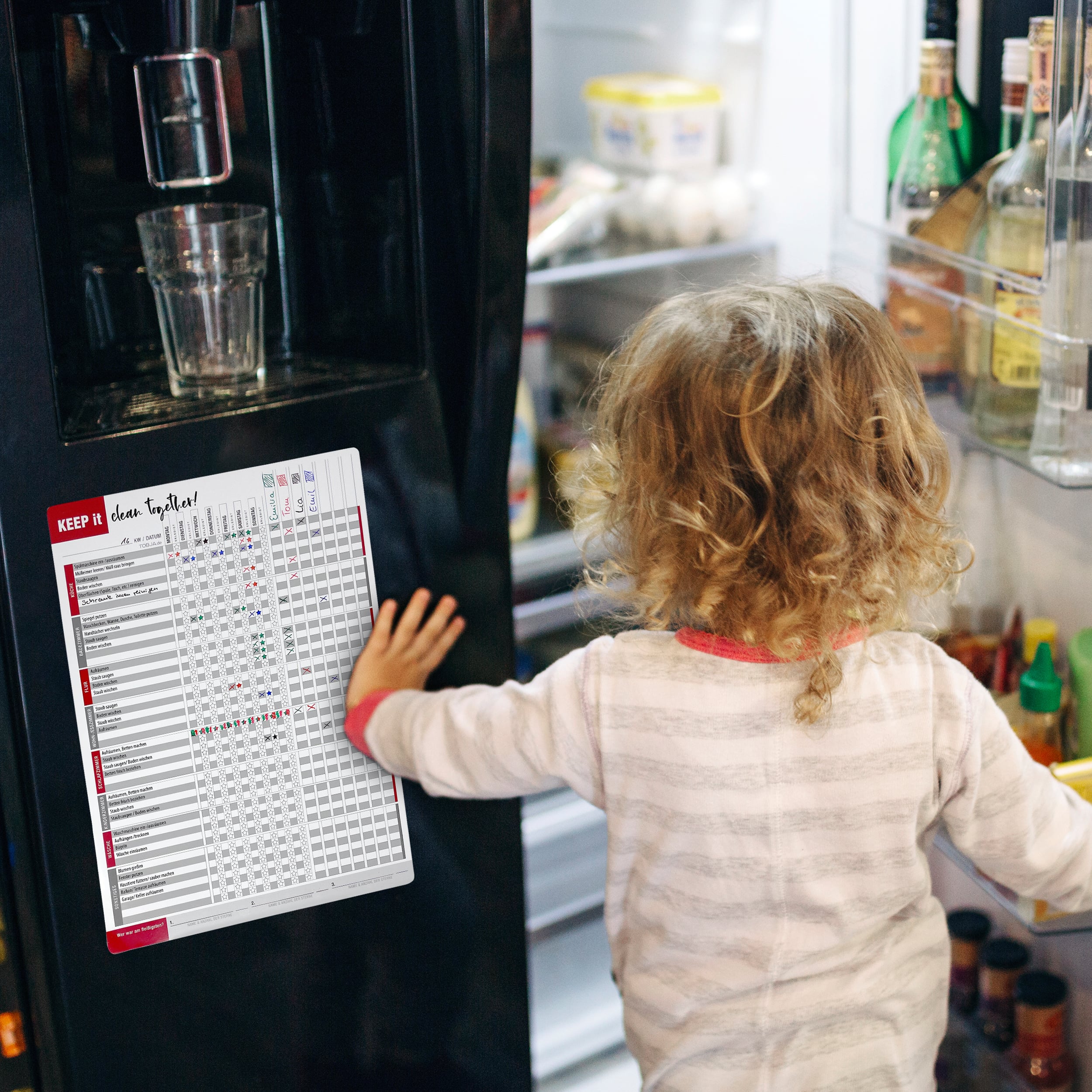 Haushaltsplaner magnetisch inkl. 4 Stifte