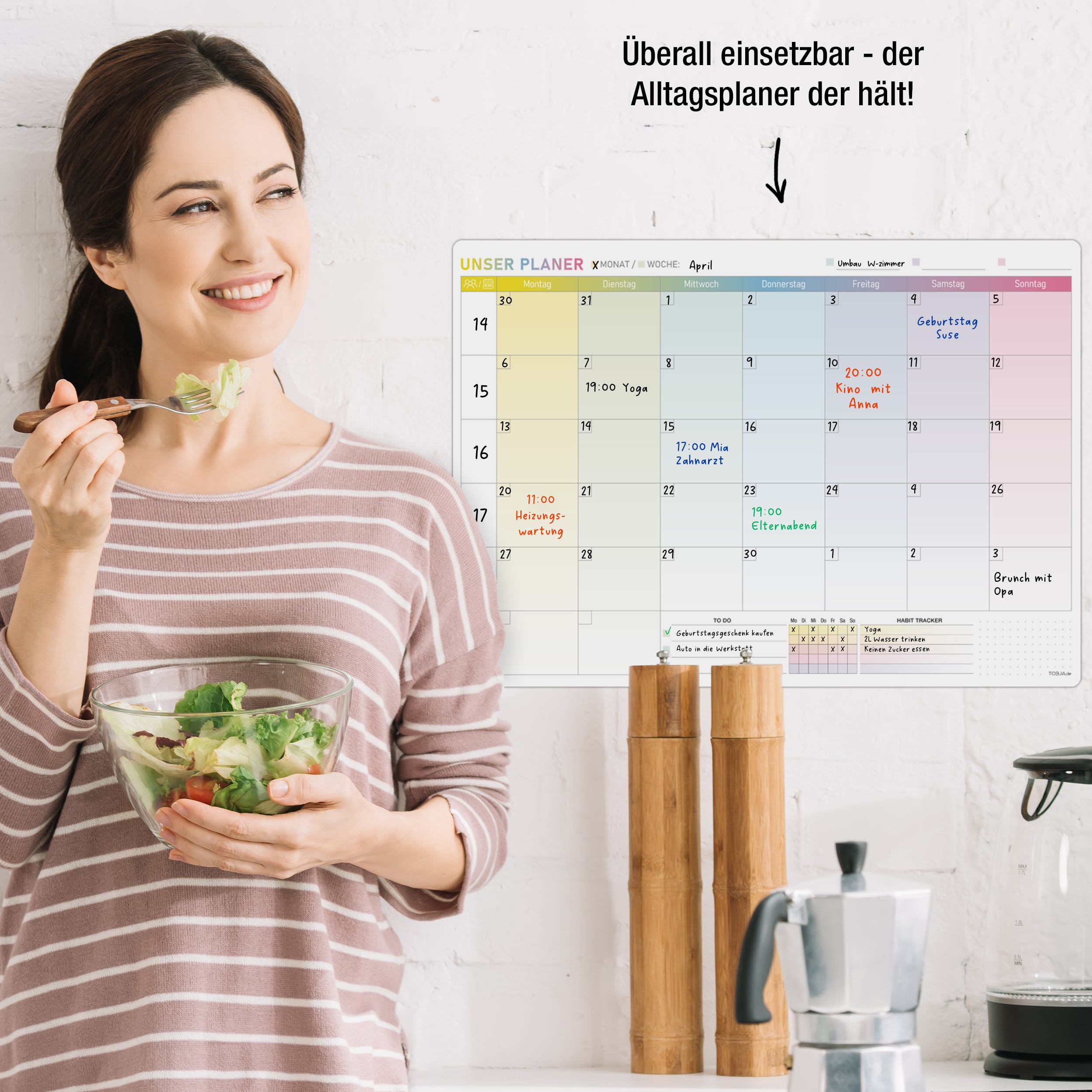 A3 selbsthaftender Monatsplaner + Stift