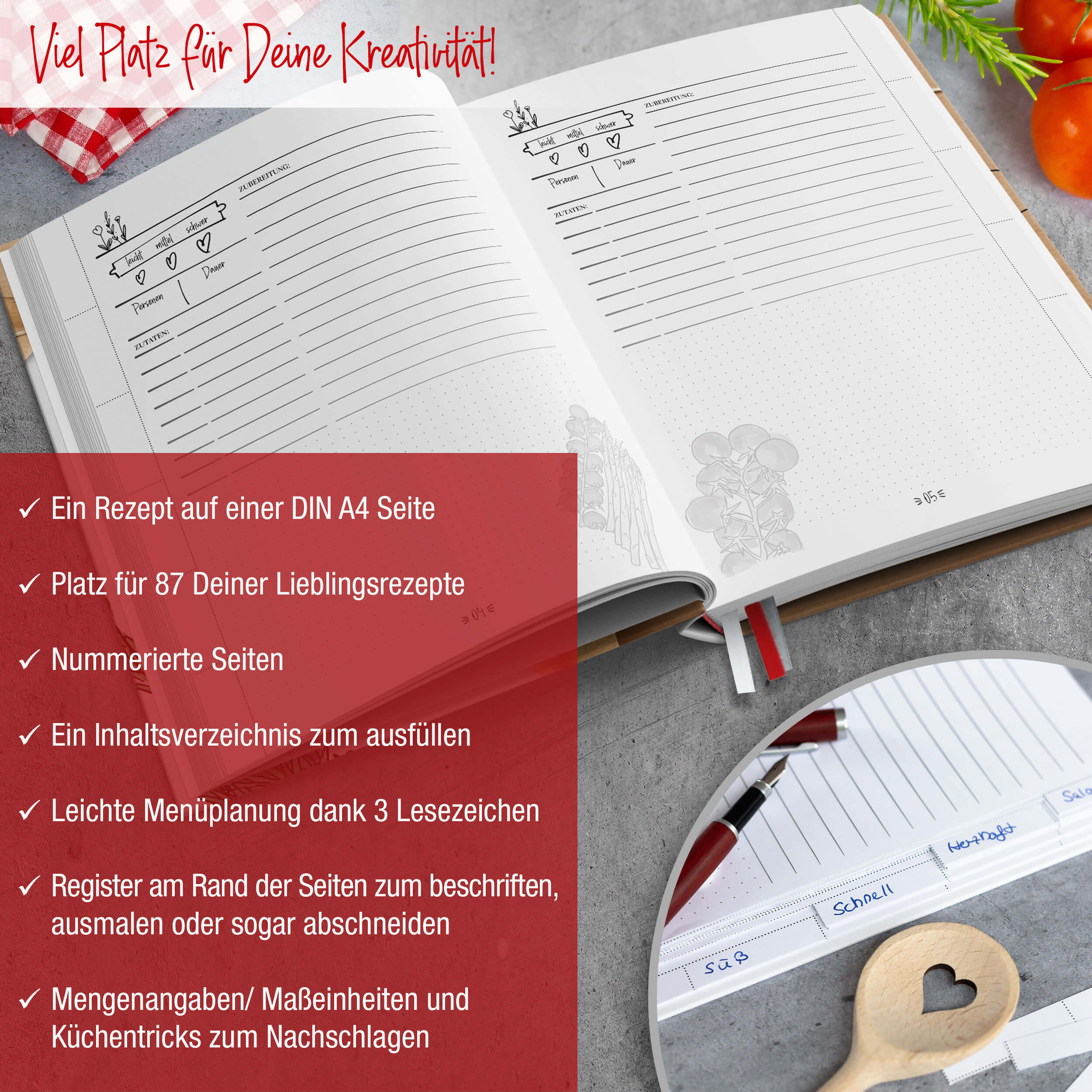 Rezeptbuch zum Selberschreiben "Packpapier" DIN A4