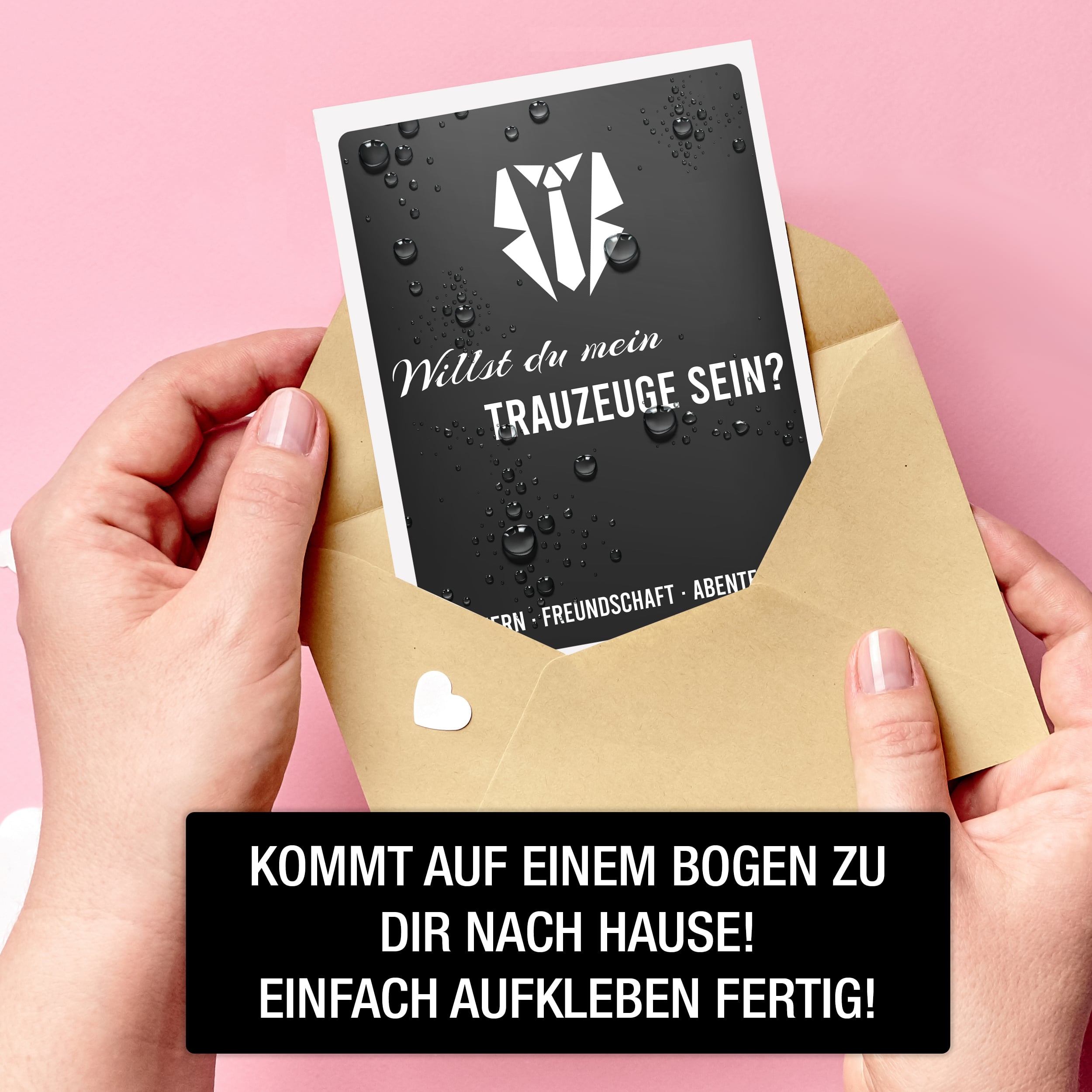 Trauzeuge Aufkleber Black