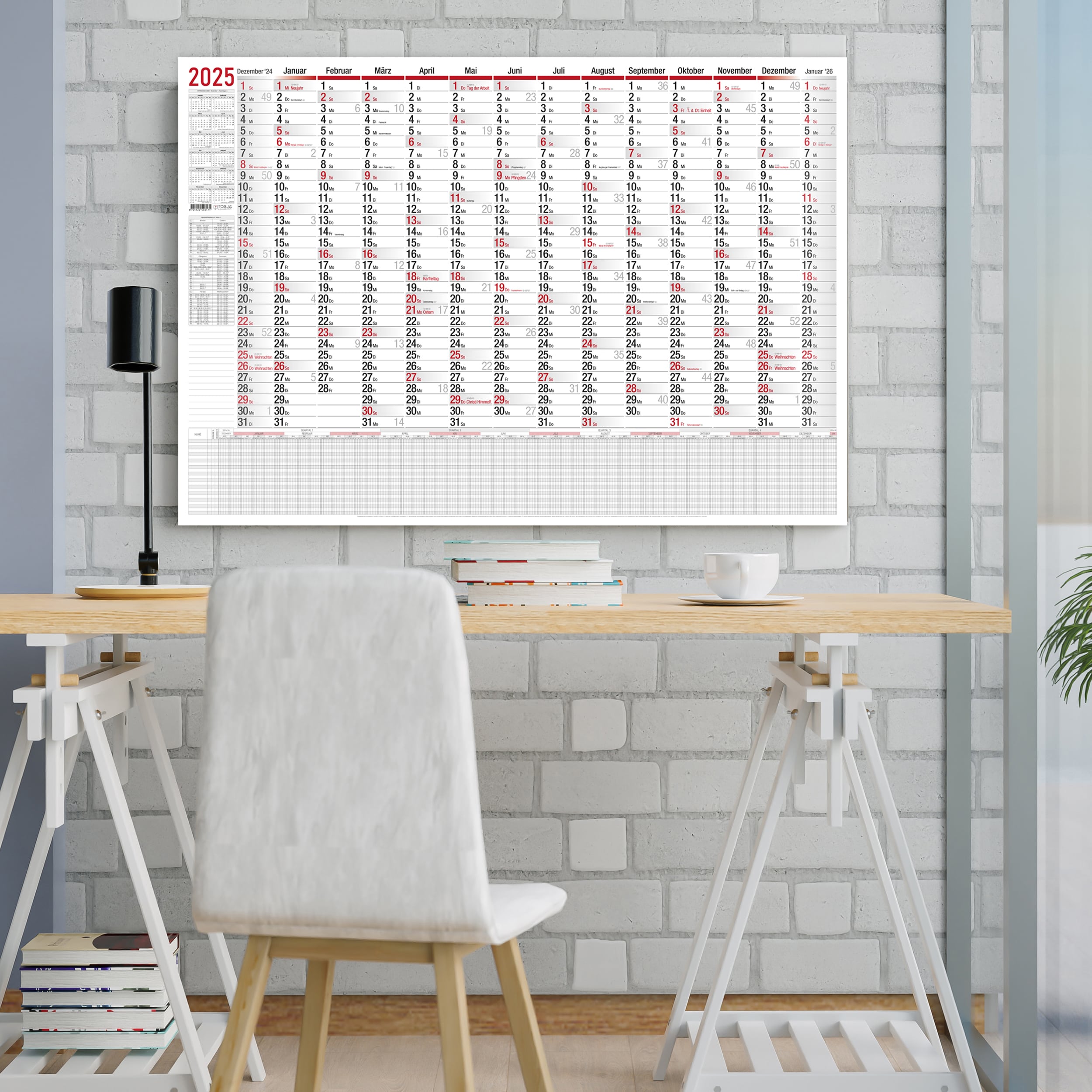 B1 Wandkalender 2026 beidseitig