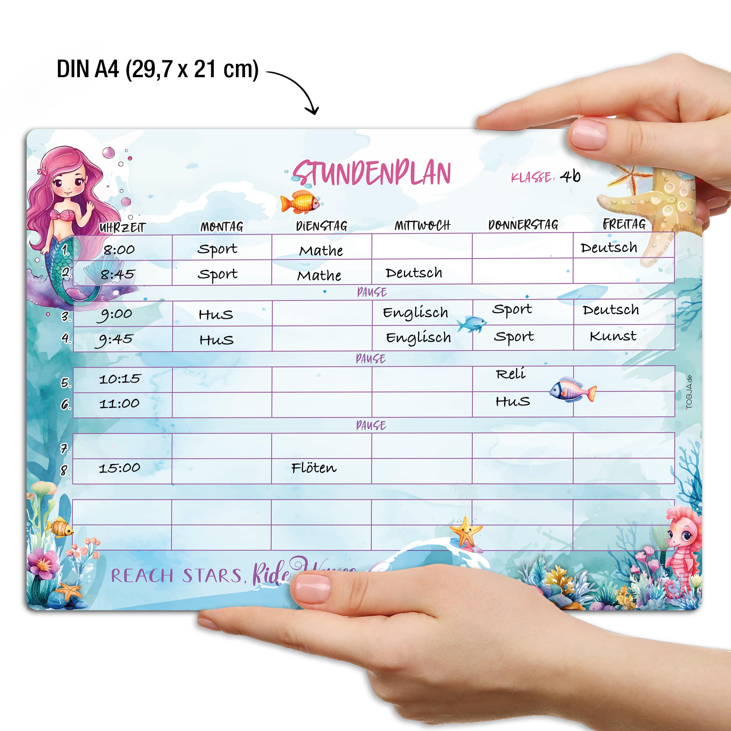 Stundenplan Meerjungfrau magnetisch