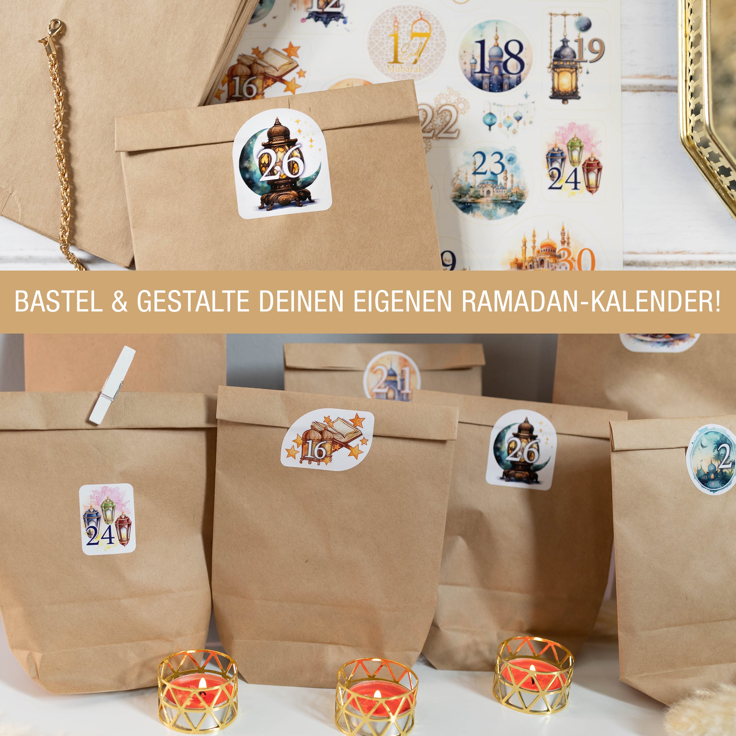 Ramadan Aufkleber Set 30x
