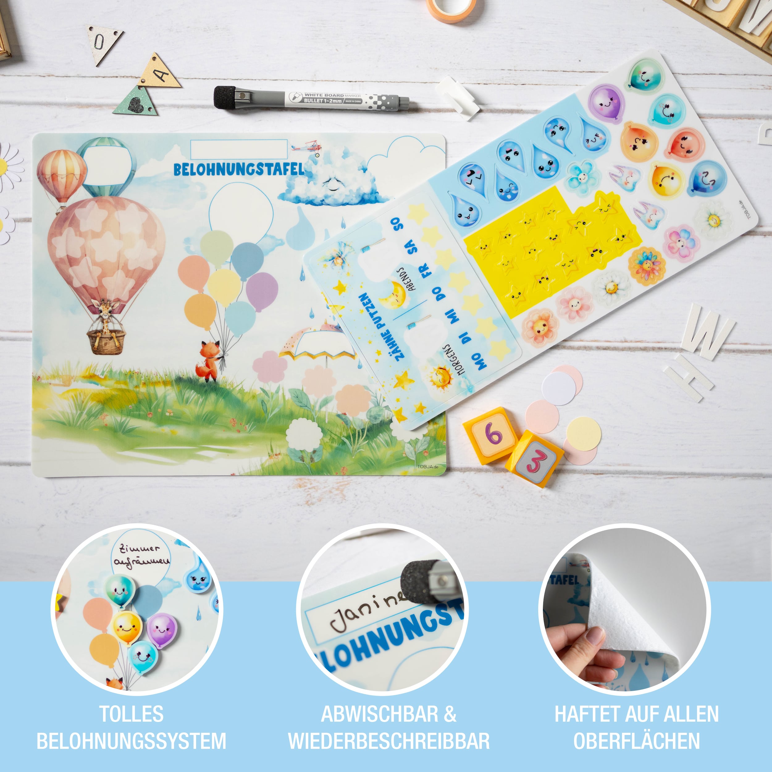 Belohnungstafel Set mit Zahnputztafel