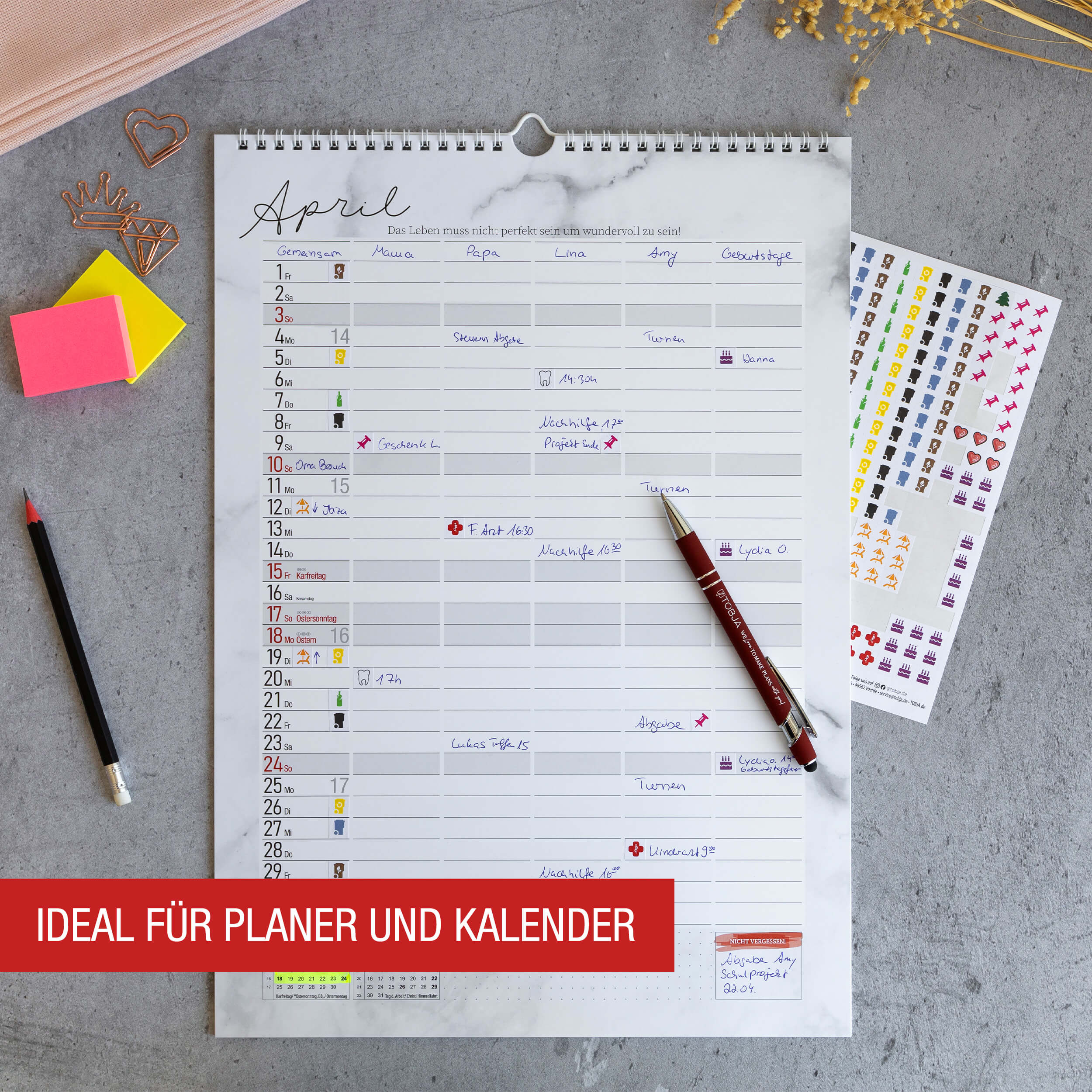 Sticker für Kalender "Sticky Infos"