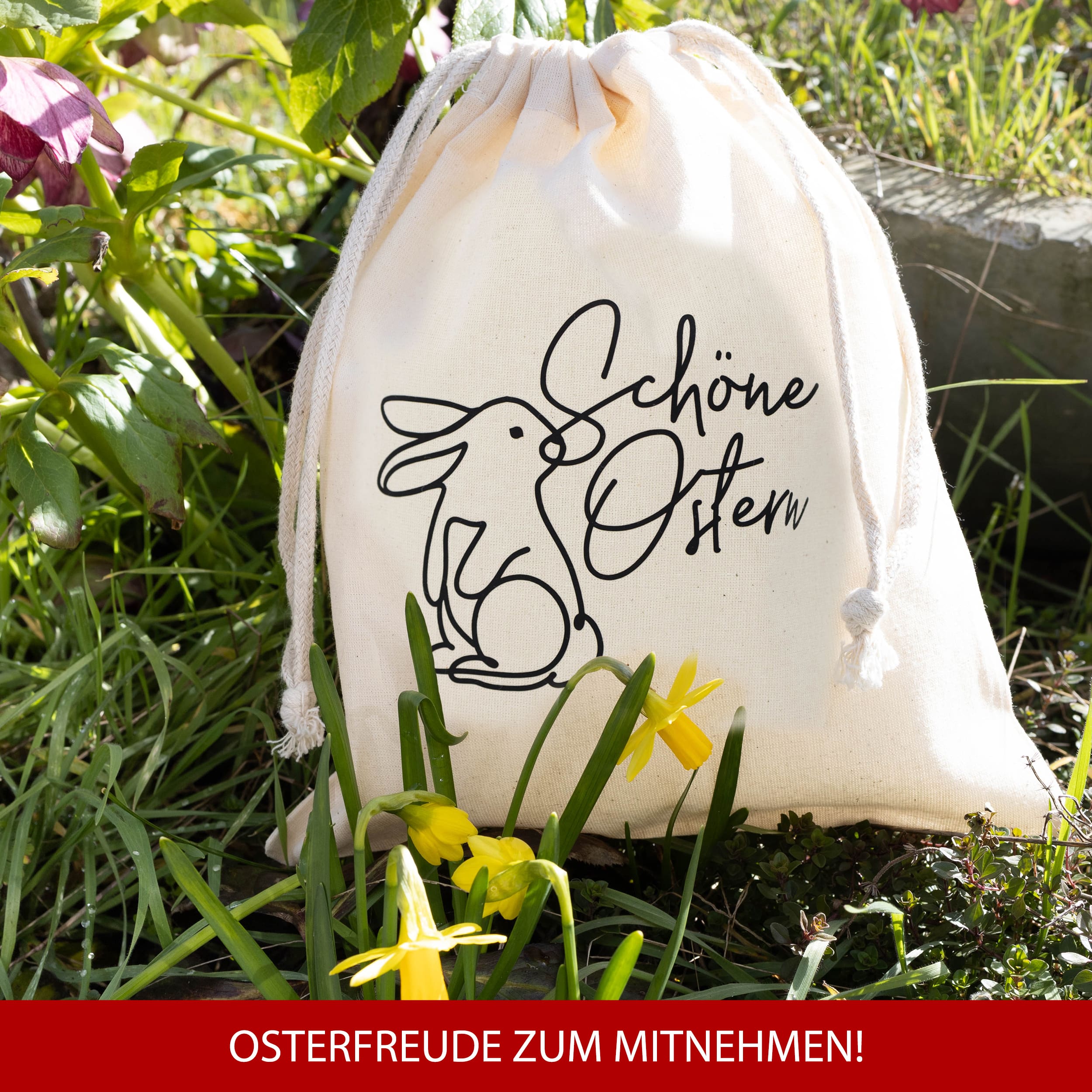 Ostern 2 Zuzieh Baumwollbeutel Set02
