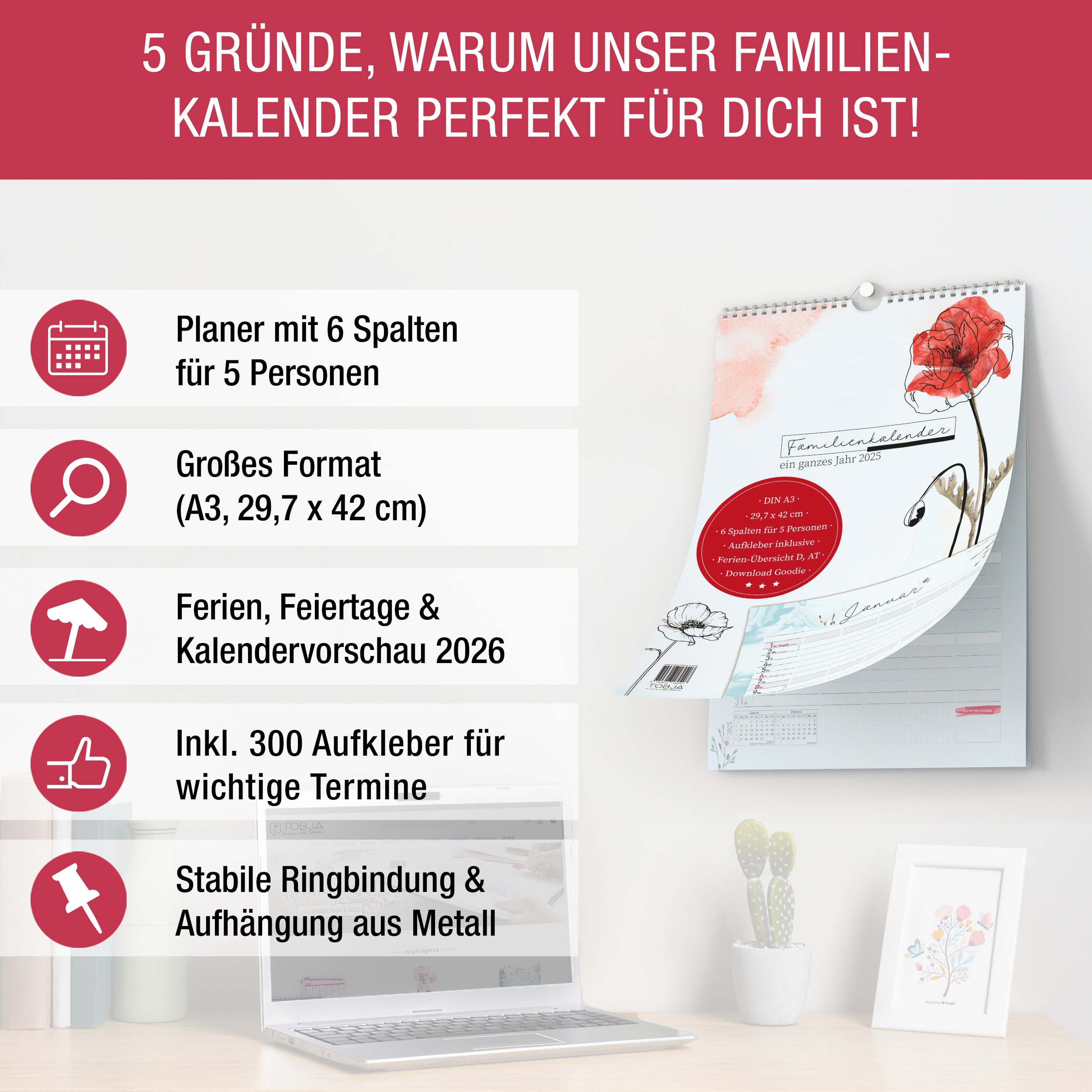 Familienkalender 2025 "Aquarell Line" Familienkalender 2025 "Aquarell Line"