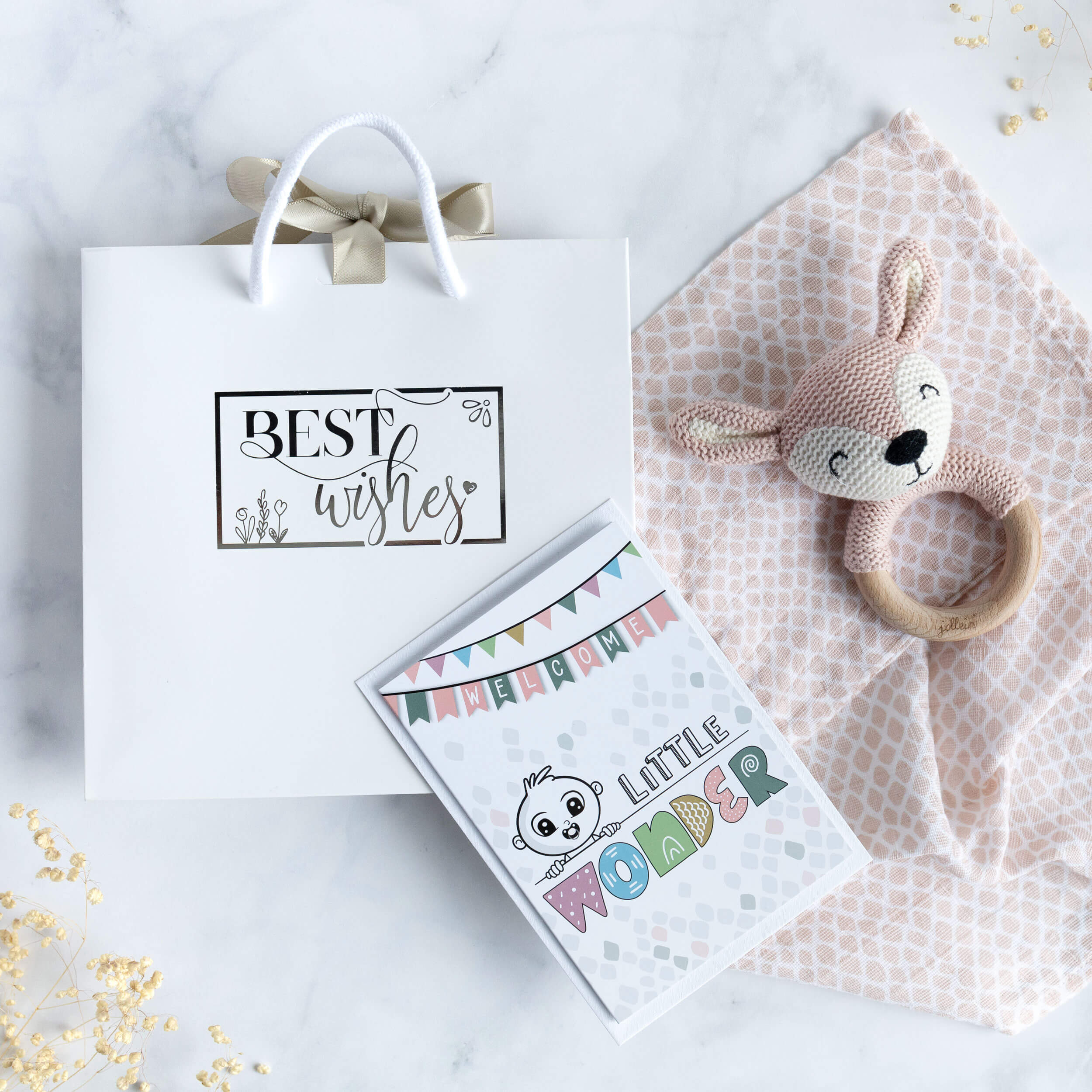 Baby Geschenkset Mädchen "Rassel"