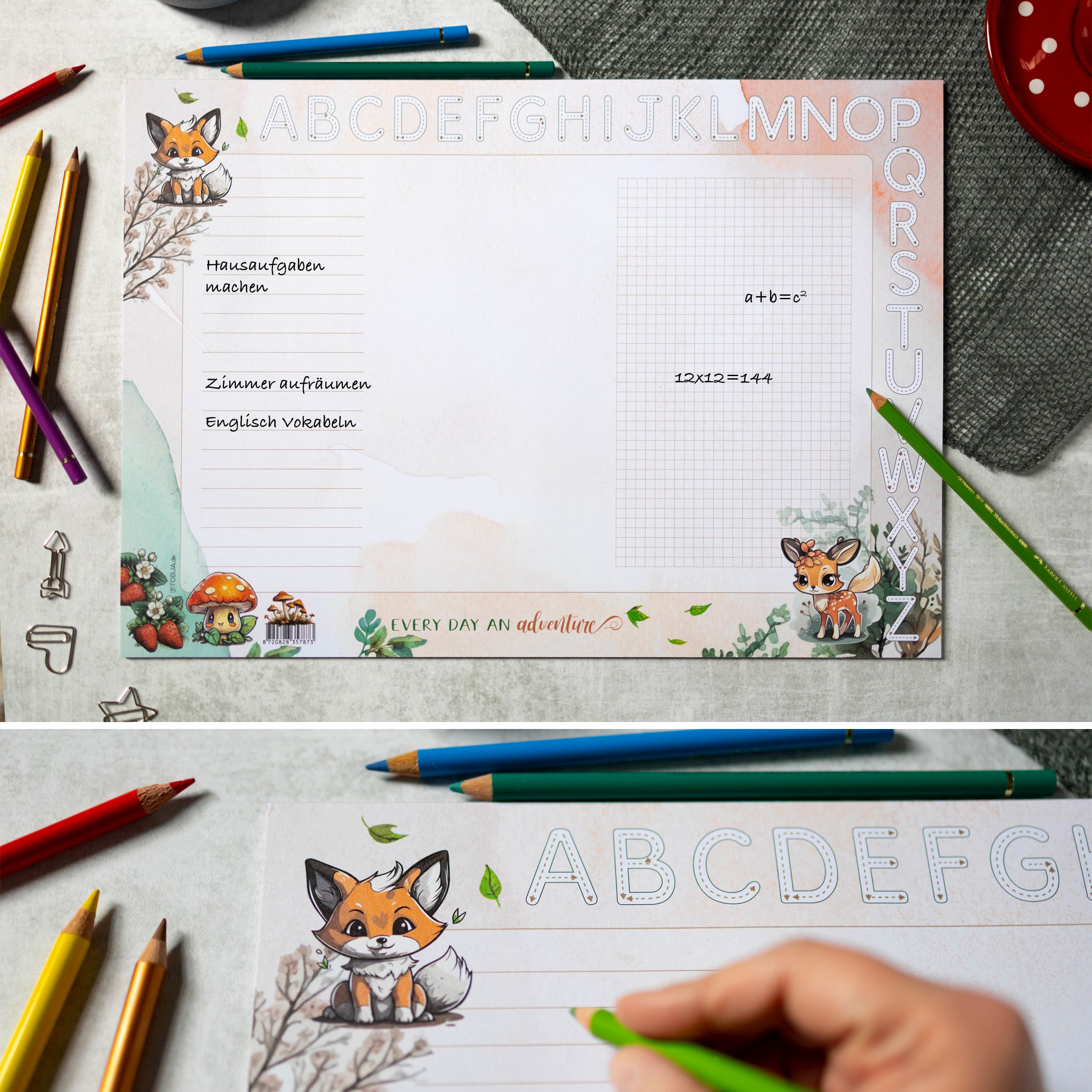 A3 Waldtiere Schreibtischunterlage