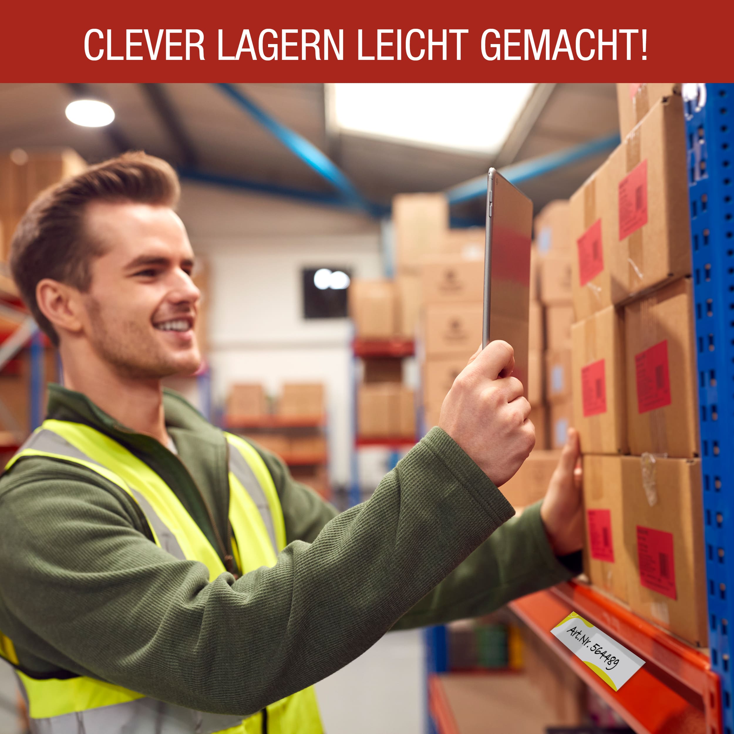 Beschreibbare Magnetstreifen: 50Stck. inkl. Stift