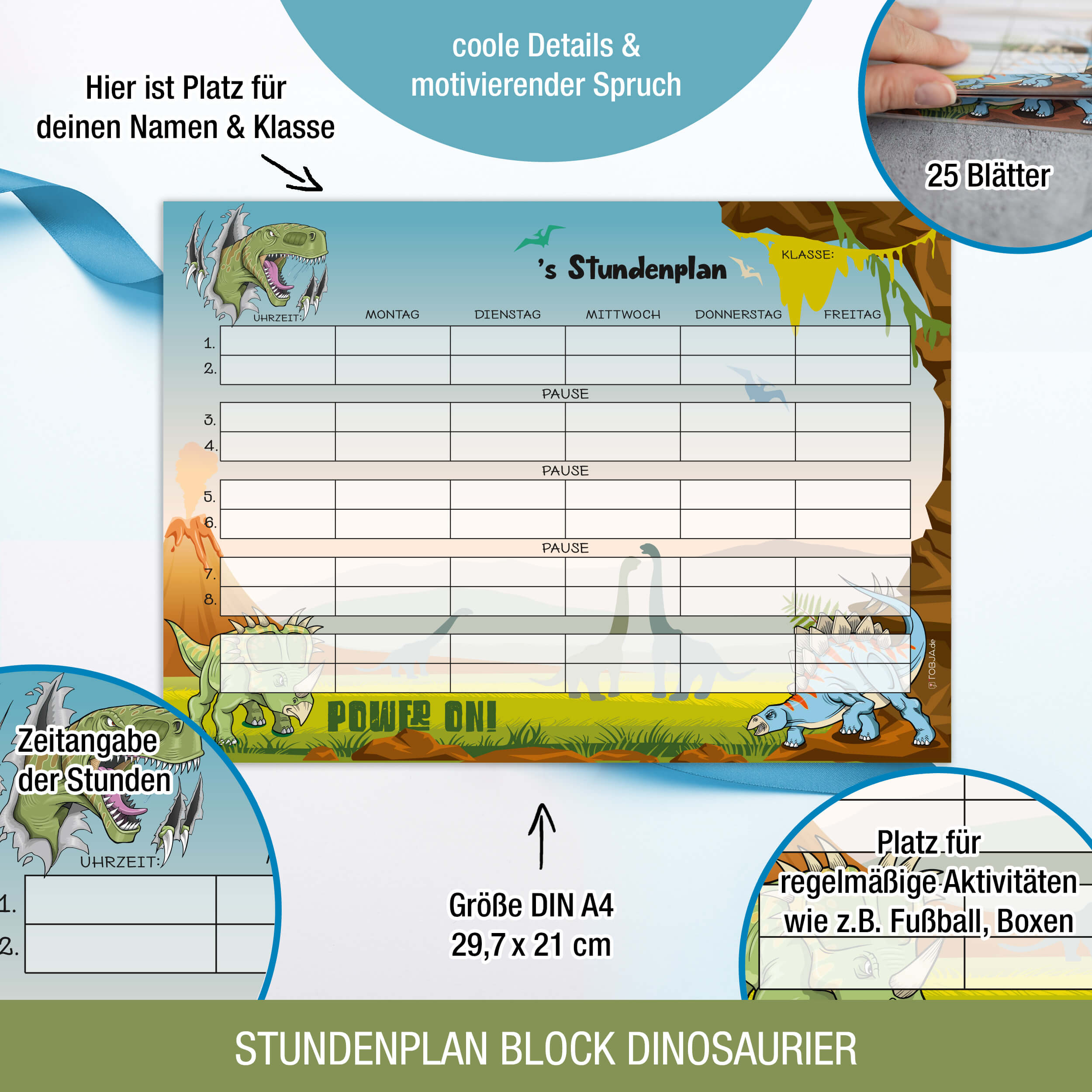 Stundenplan Block "Dinosaurier"