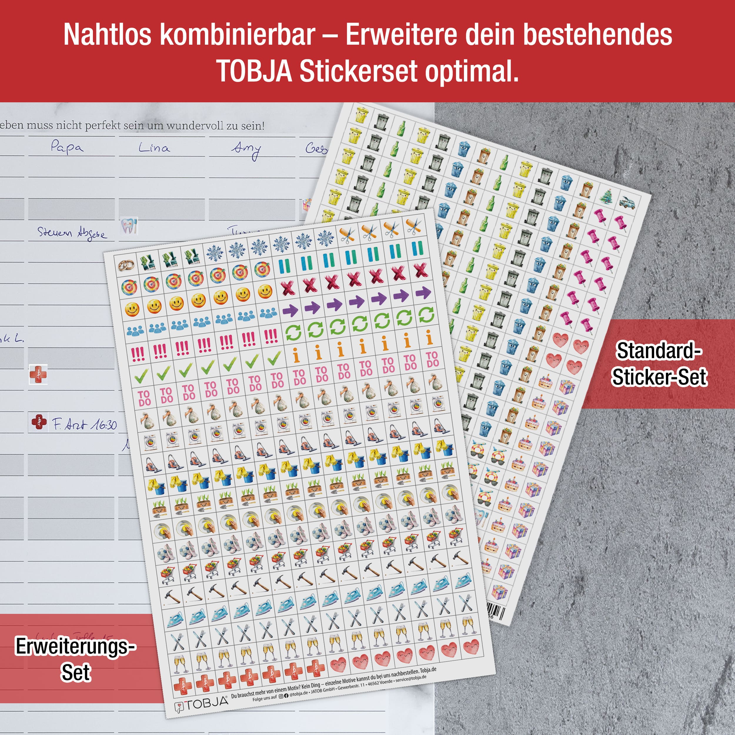Kalender Sticker Erweiterung "Aquarell"