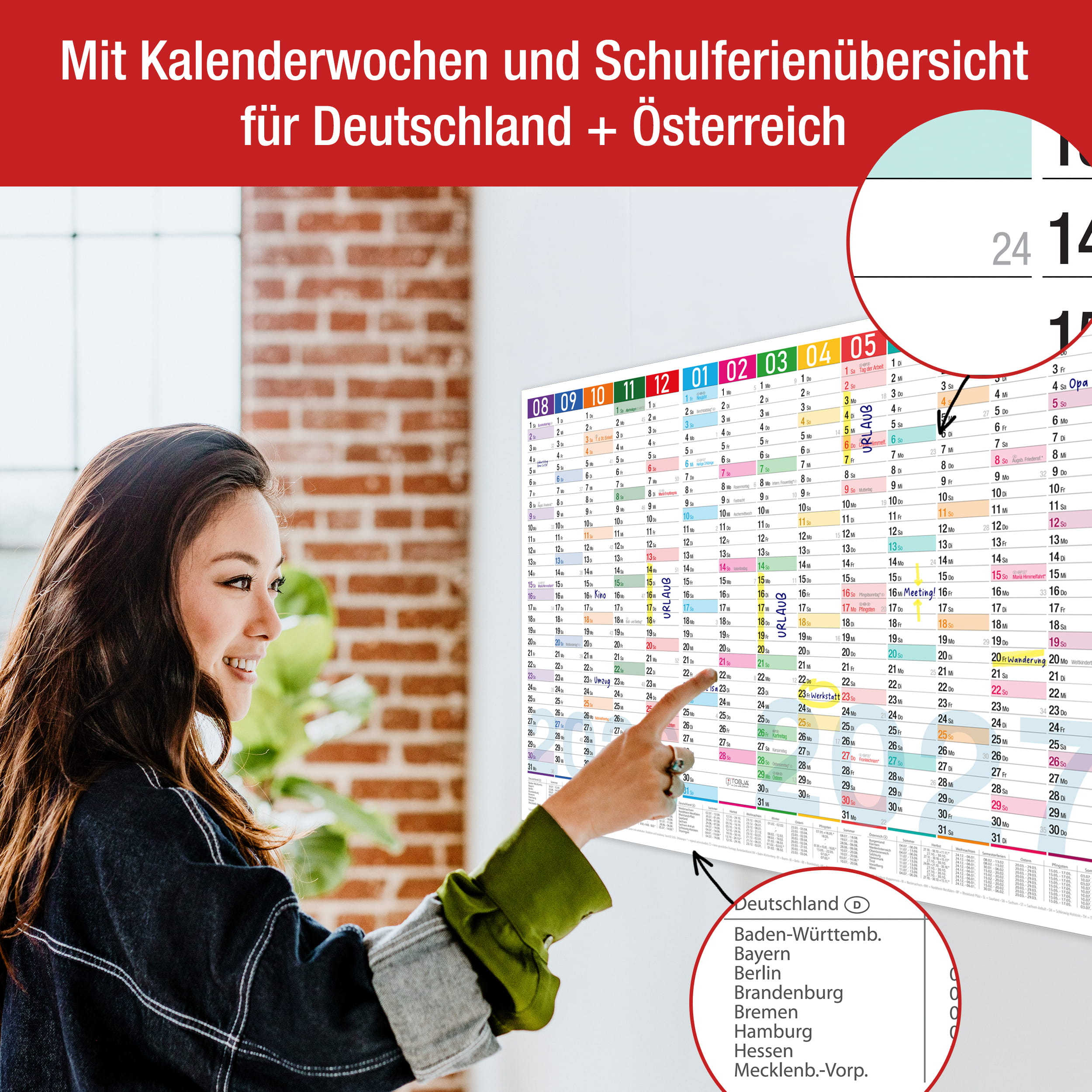 Schuljahreskalender A1 2026/2027 „Color Blocks"