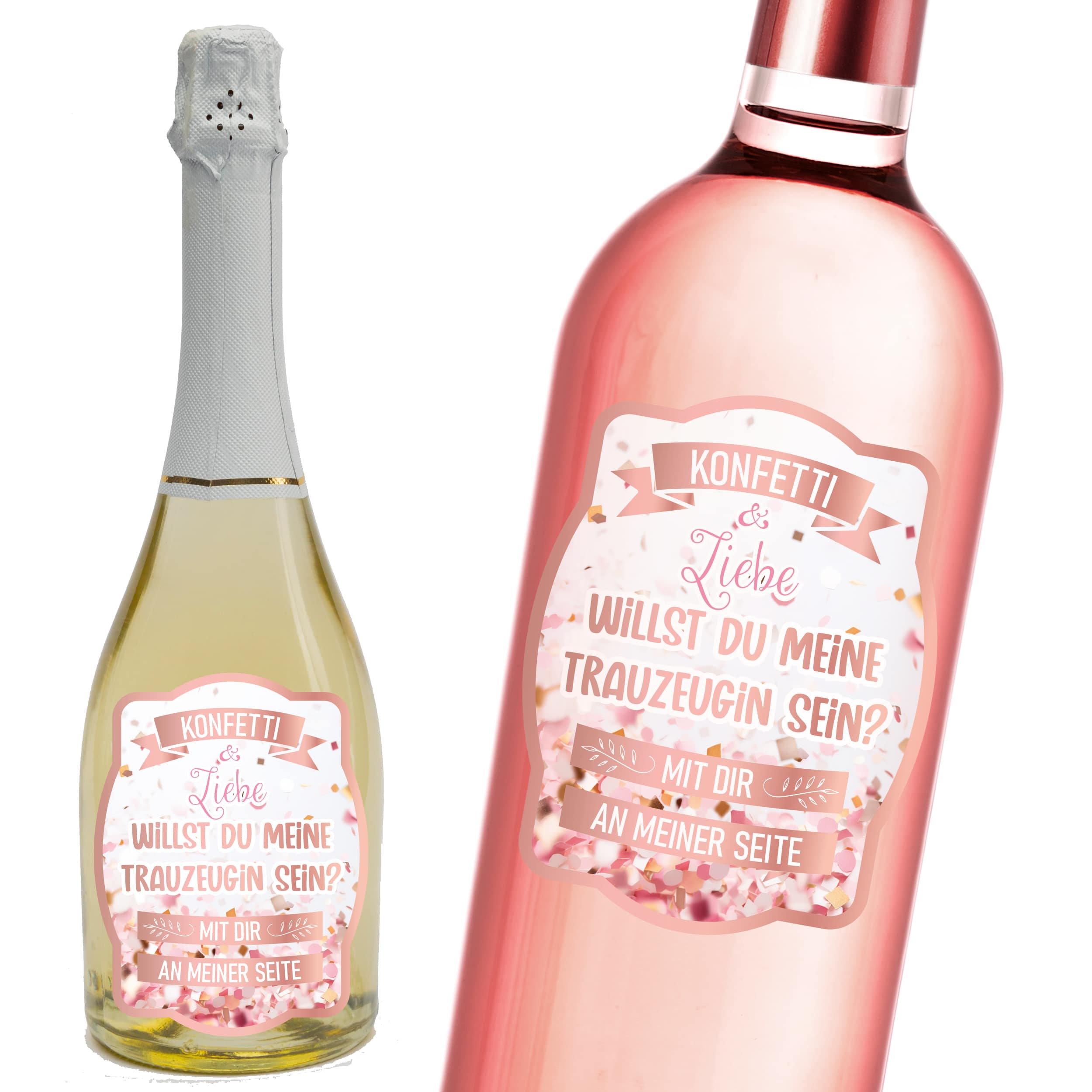 Trauzeugin Aufkleber Konfetti