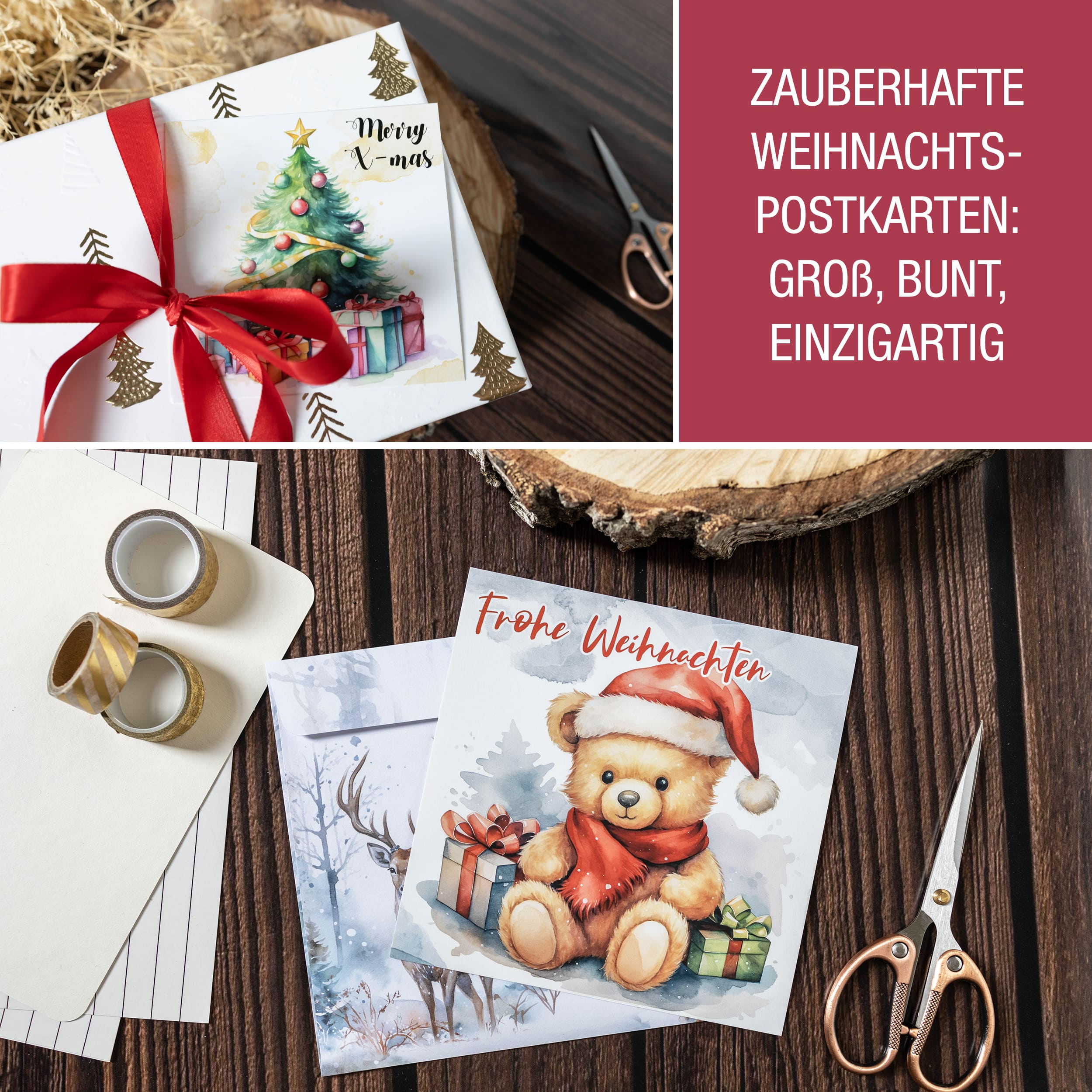 Weihnachtskarten XXL mit Umschlägen Weihnachtskarten XXL mit Umschlägen