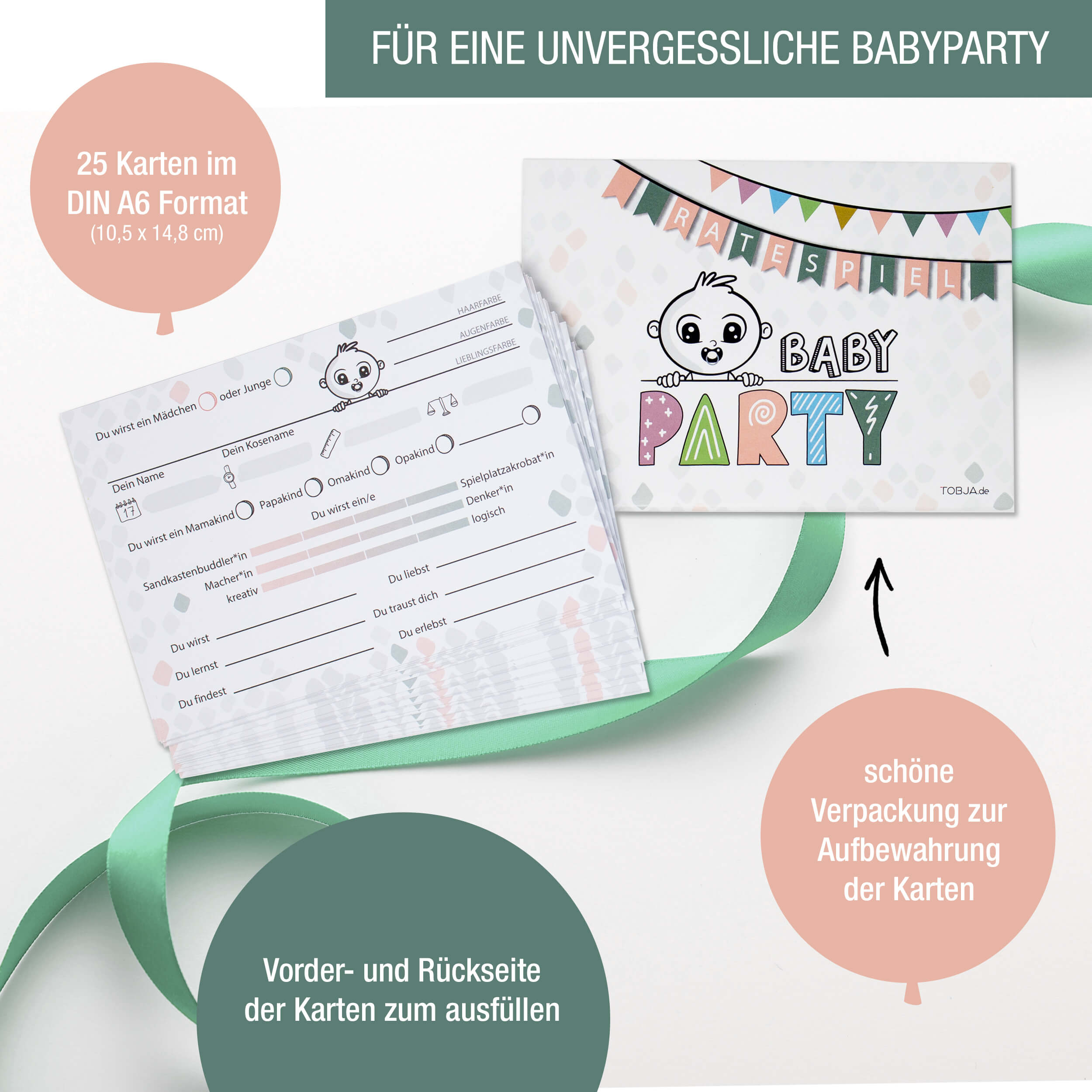 Babyparty Kartenspiel "Babyshower"