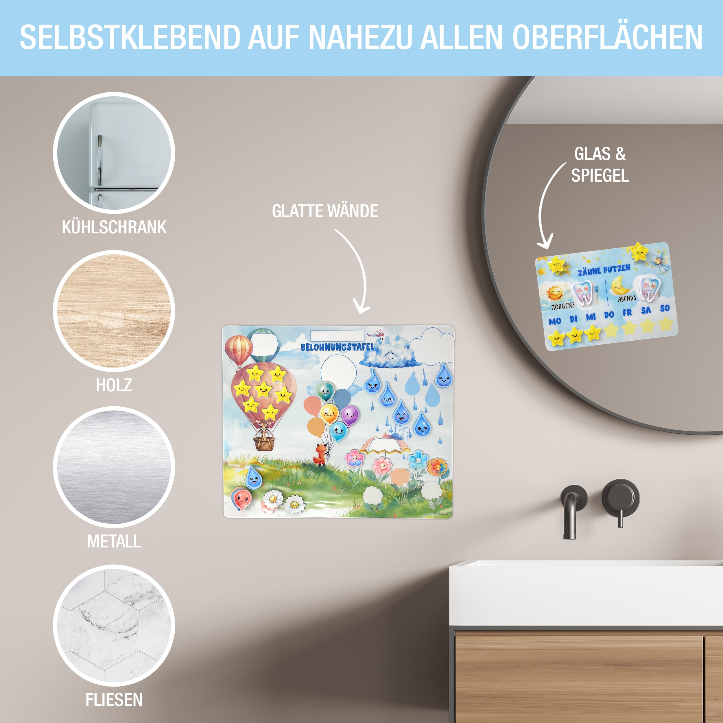 Belohnungstafel Set mit Zahnputztafel