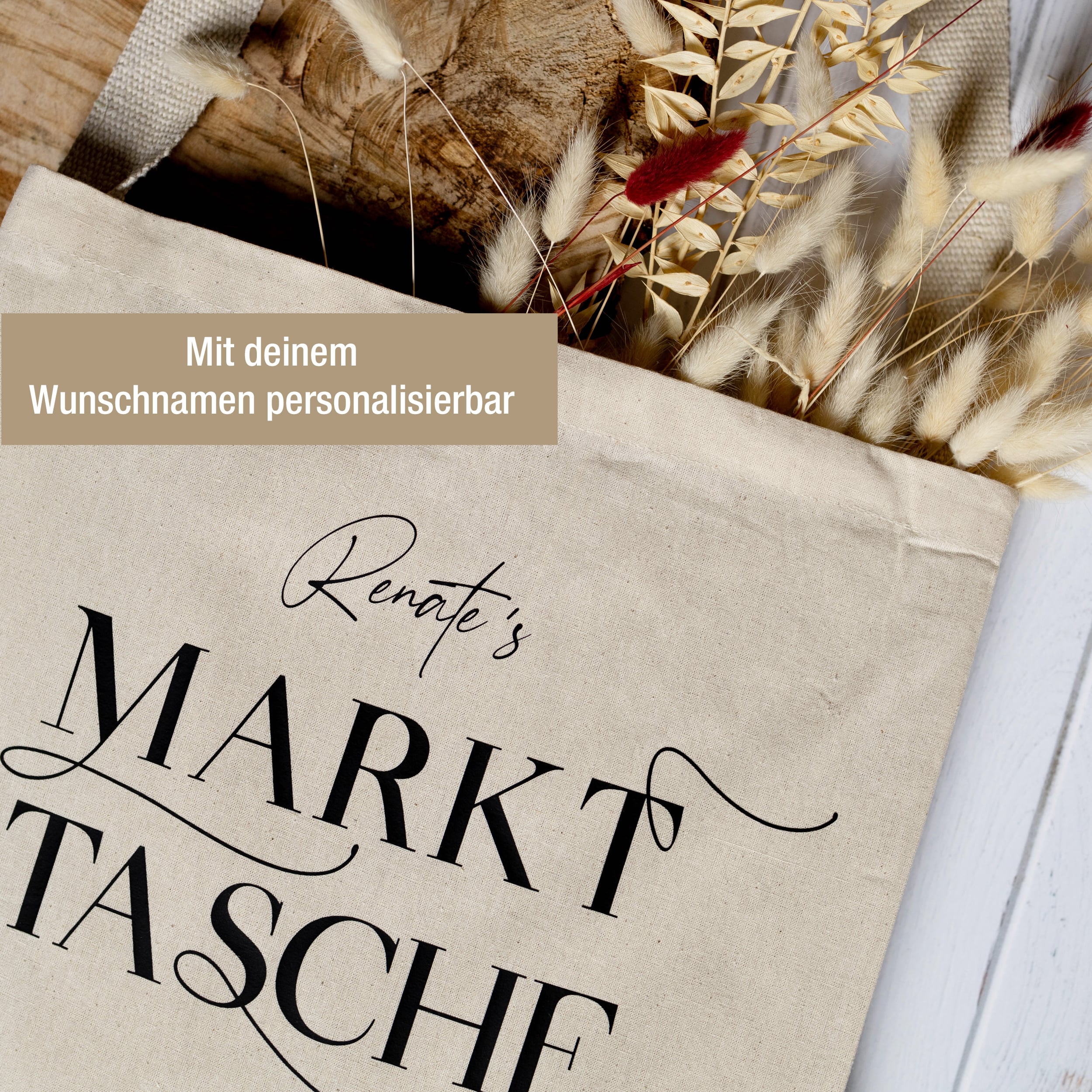 Markttasche Deluxe: Personalisierbar & umweltfreundlich Markttasche Deluxe: Personalisierbar & umweltfreundlich