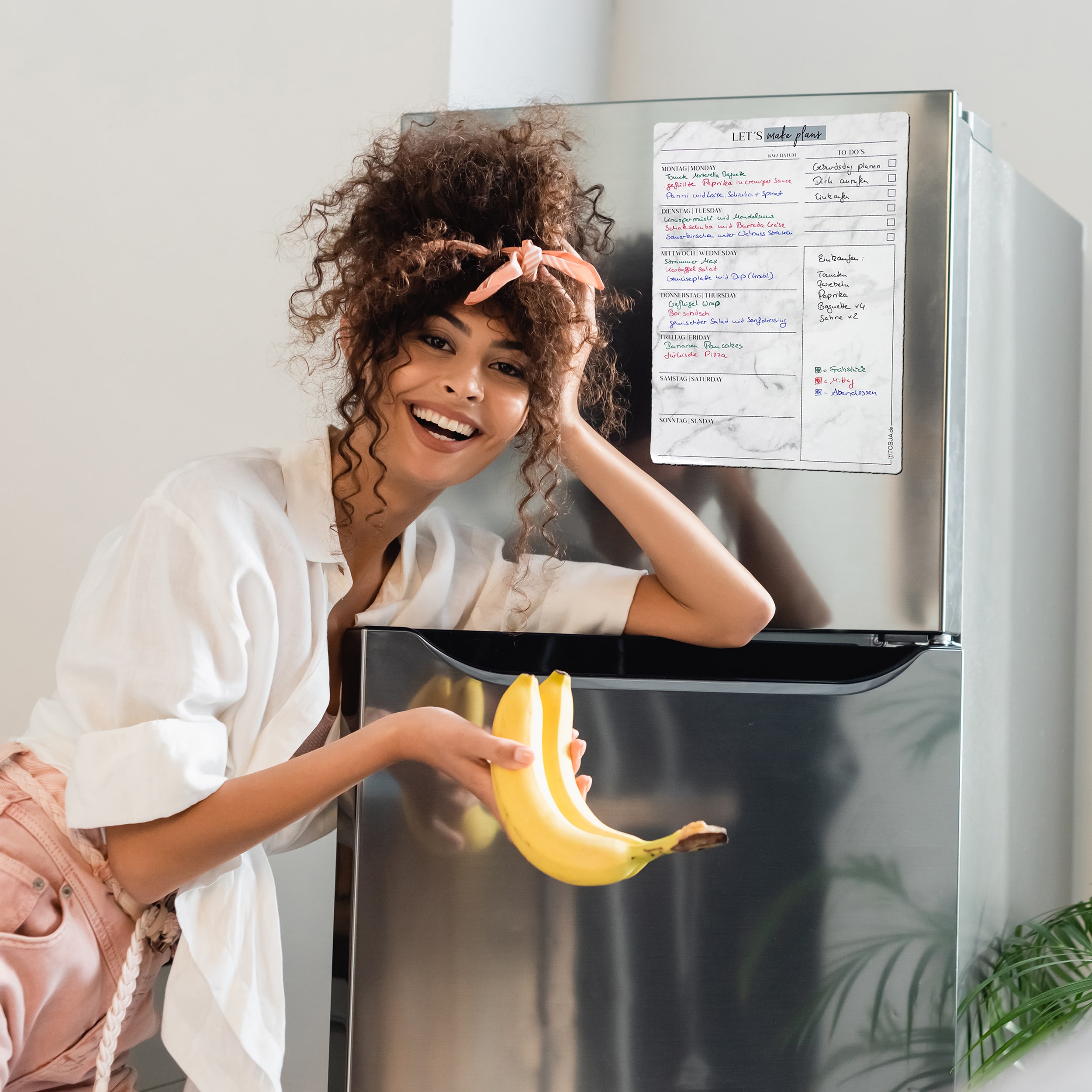 Magnet-Menüplaner inkl. 4 Stifte