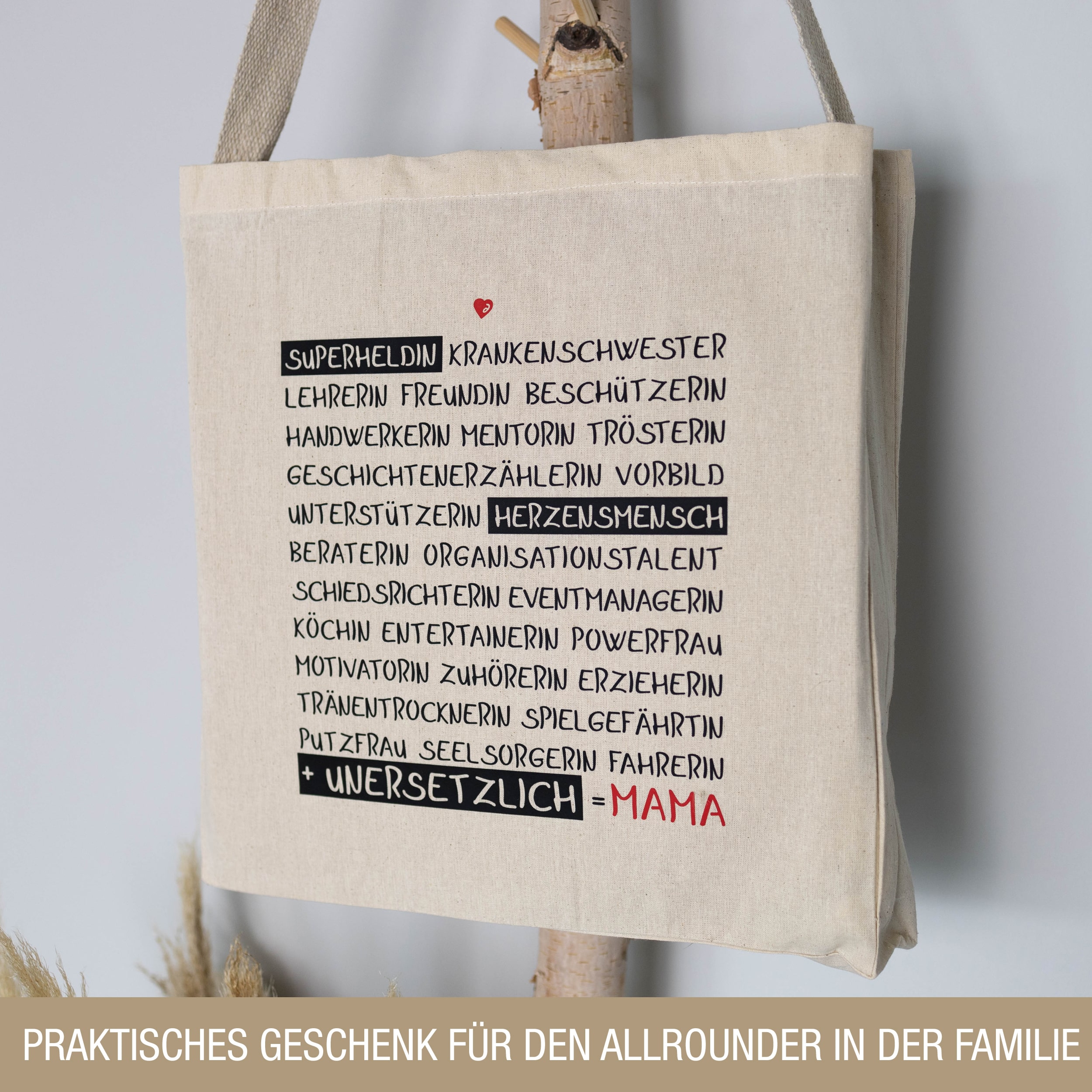 Baumwoll-Umhängetasche "Mama" Baumwoll-Umhängetasche "Mama"